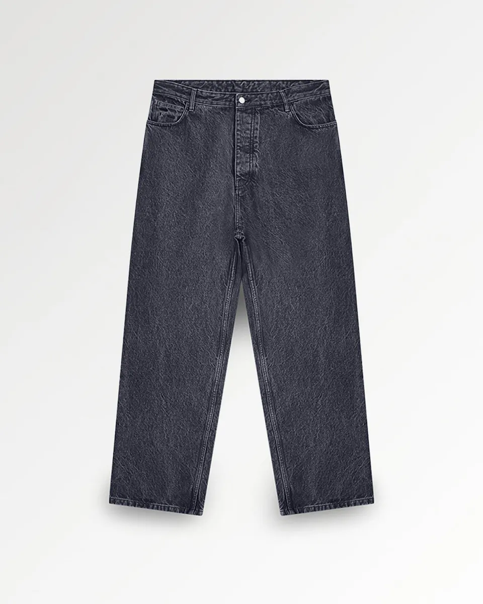 Filling Pieces Denim Jean noir délavé coton bio regular