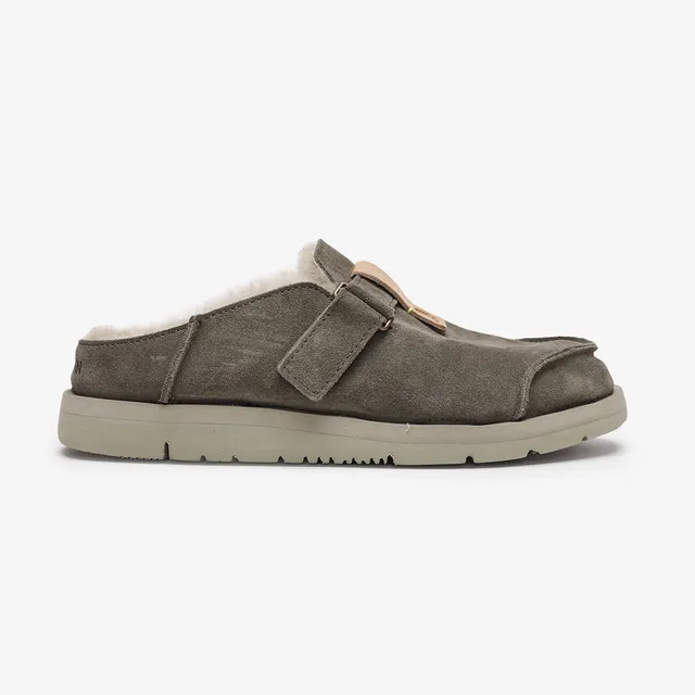 Satorisan Uwabaki Clog Suede Sabots Deep Khaki Mixte Léger