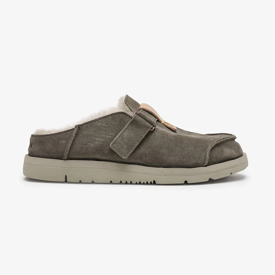 Satorisan Uwabaki Clog Suede Sabots Deep Khaki Mixte Léger