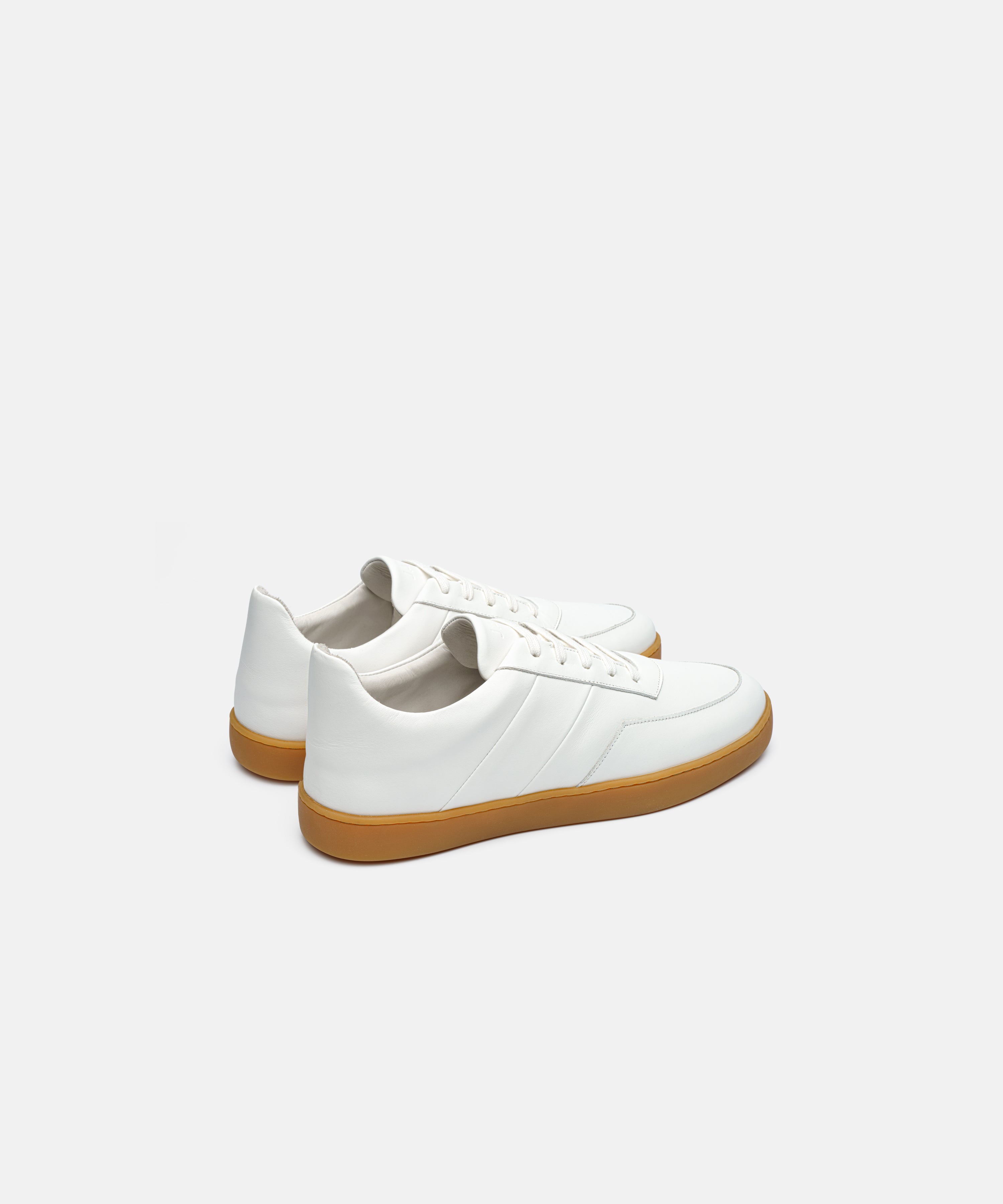 JAK Atlas Low II Tan White sneakers cuir