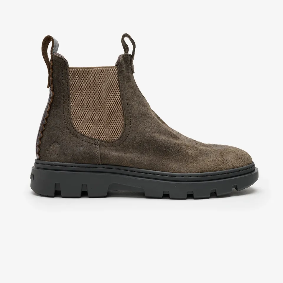 Satorisan Unalome Chelsea boots Beluga daim