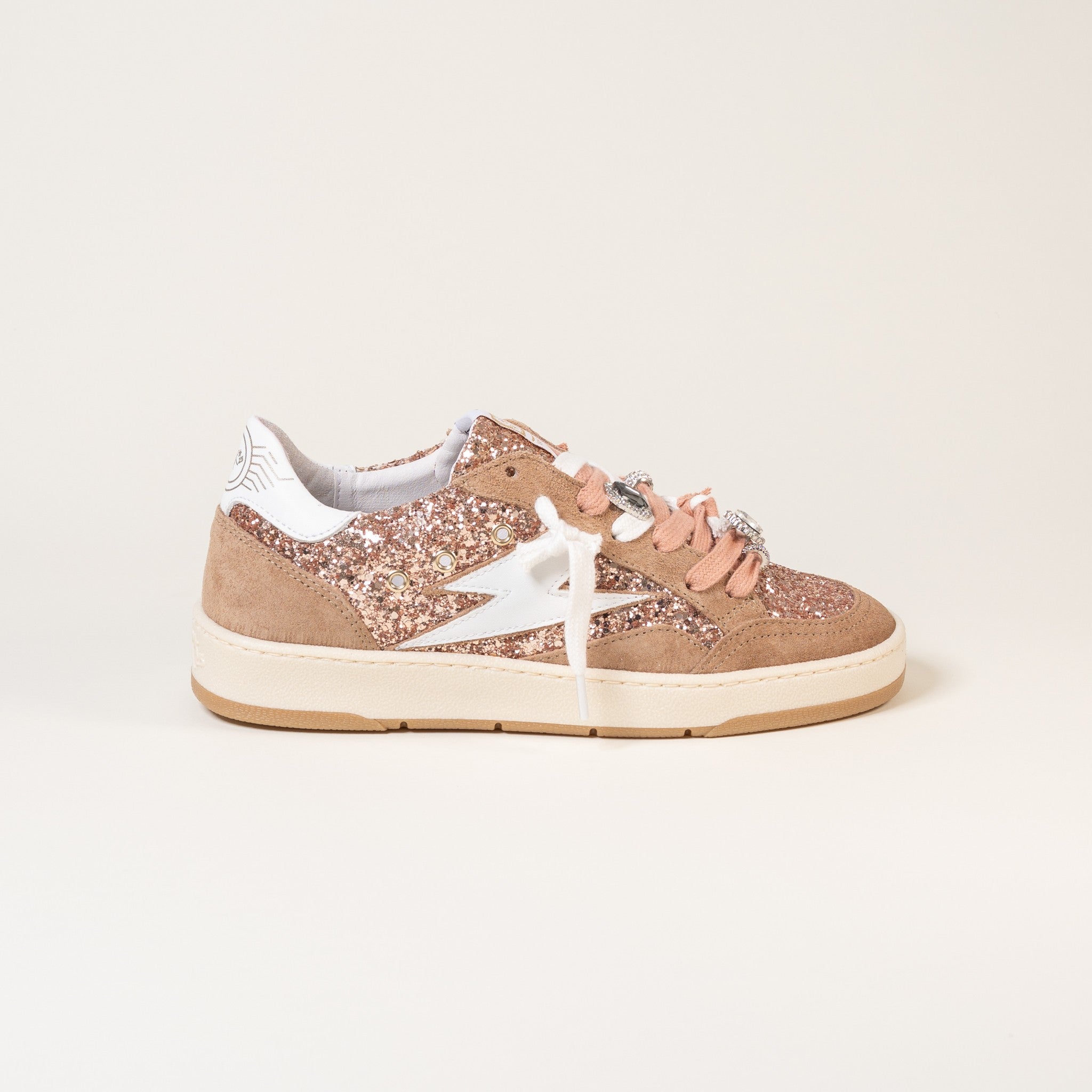 Semerdjian Dany E194 baskets glitter nude bijoux