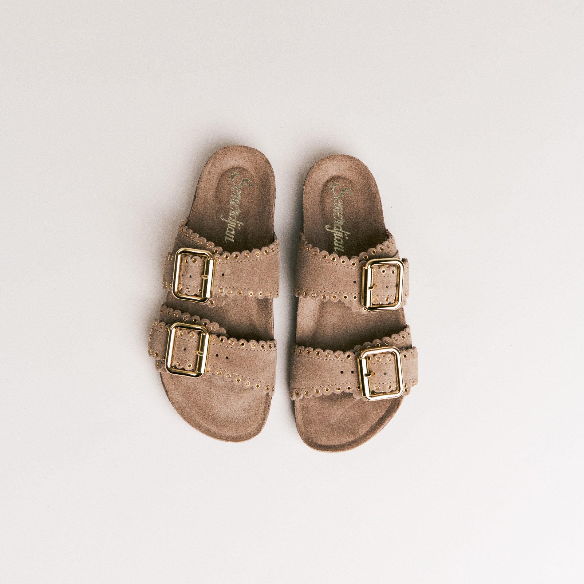 SMR Arianna mules cuir coconut beige doubles brides