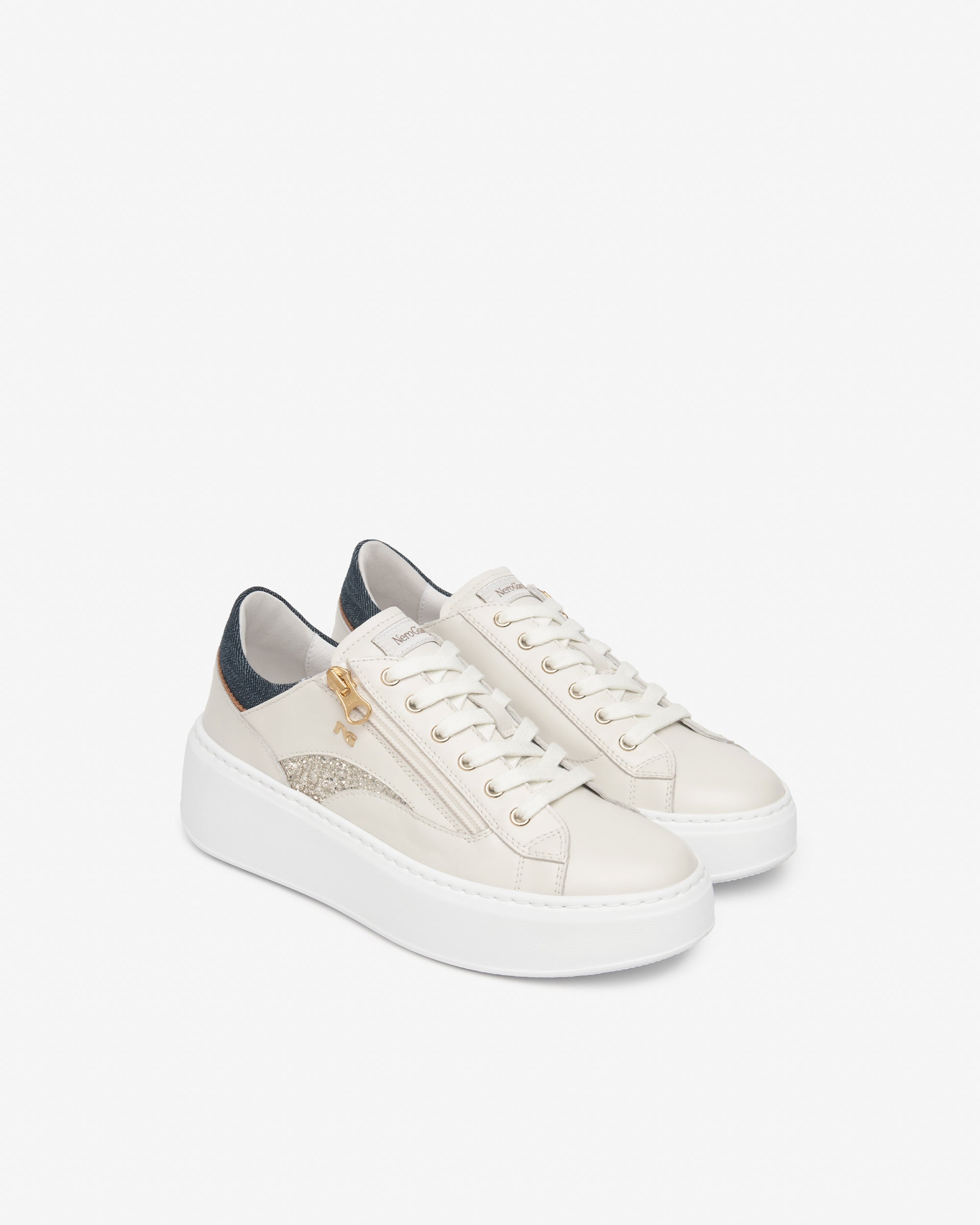 NeroGiardini Sneakers Baskets Femme Cuir Technique