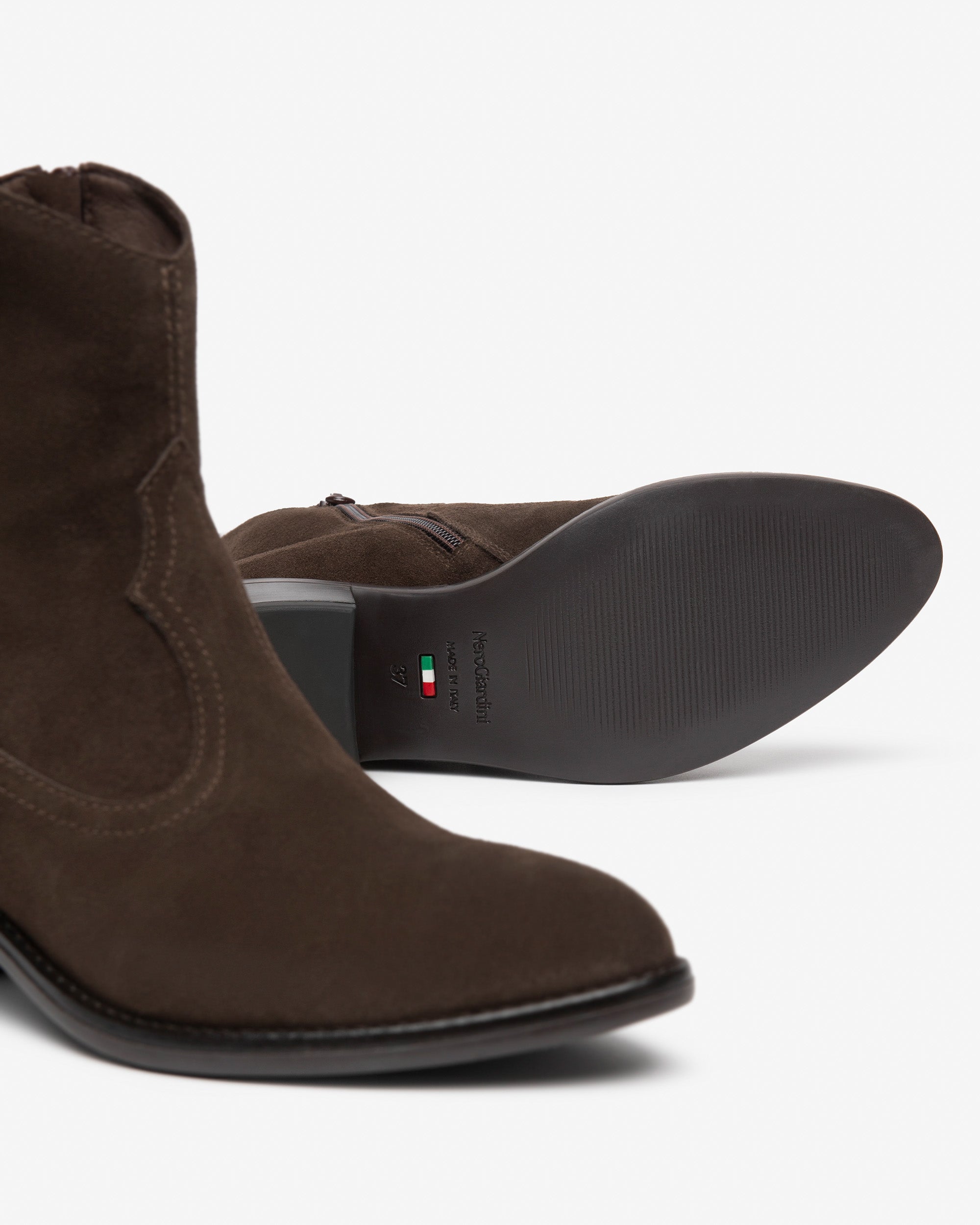 NeroGiardini Bottines femme cuir velours western 35-41