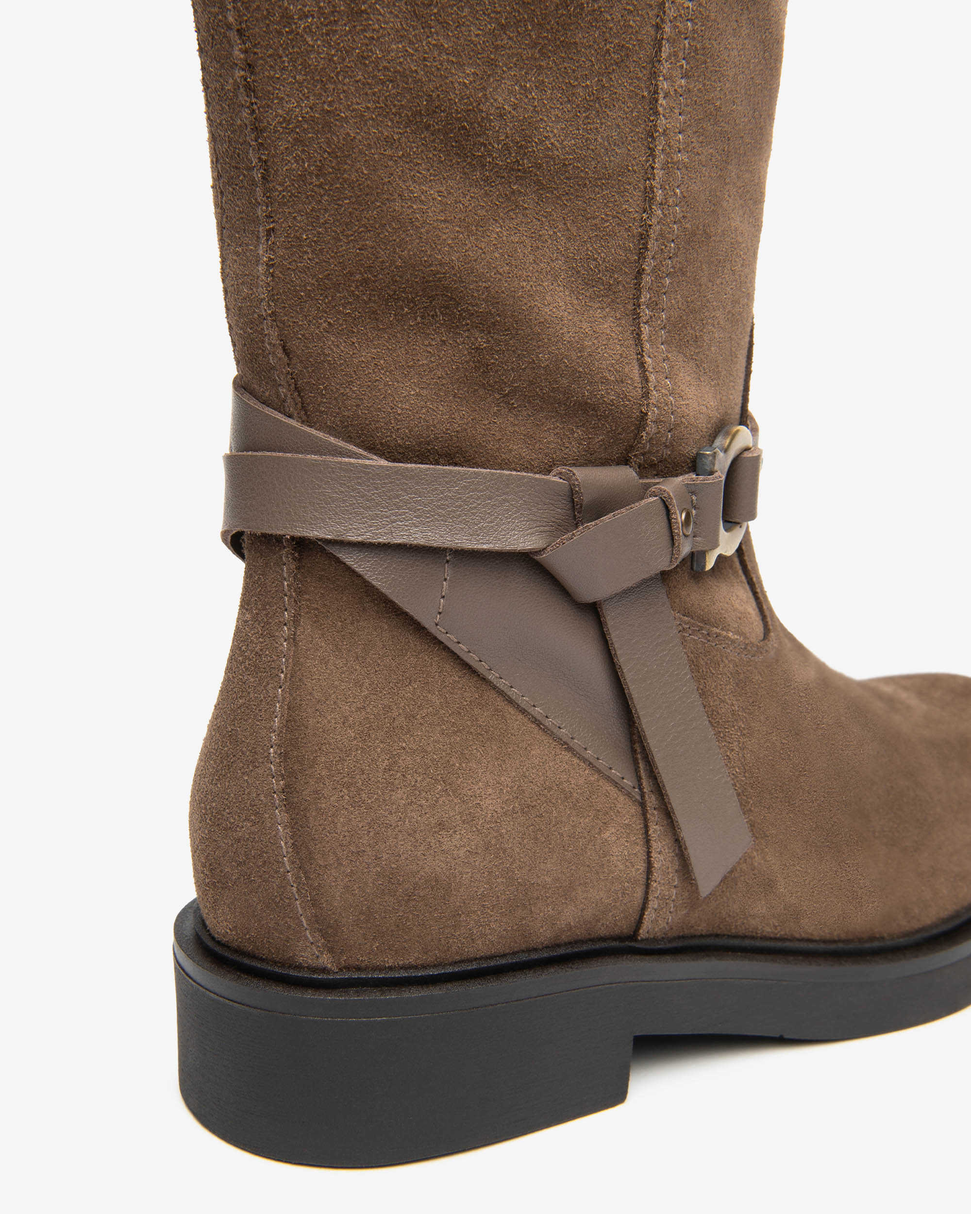 NeroGiardini Bottes Femme Cuir Velours Daim Talon 35 mm