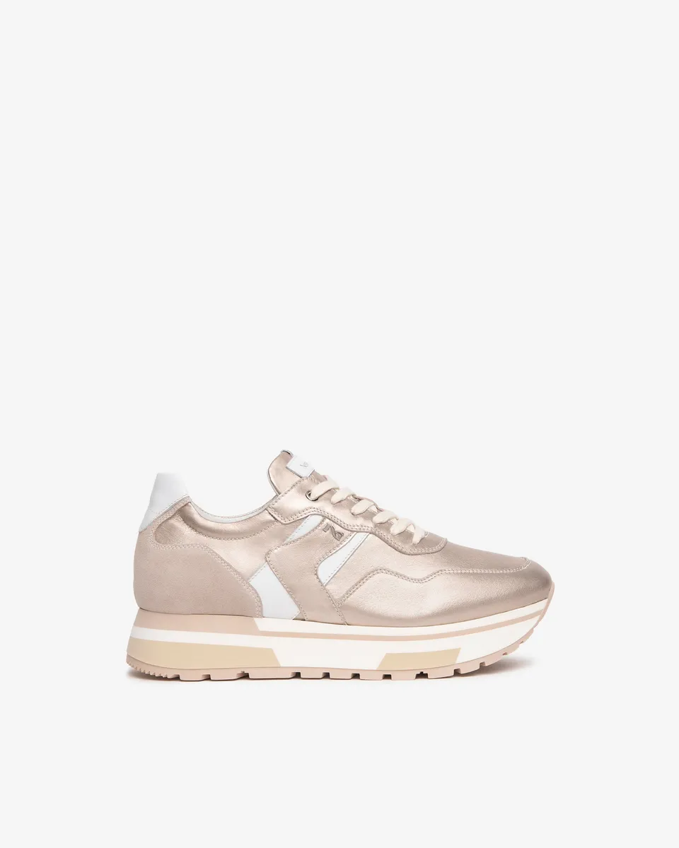 NeroGiardini Sneakers cuir femme daim semelle 4cm