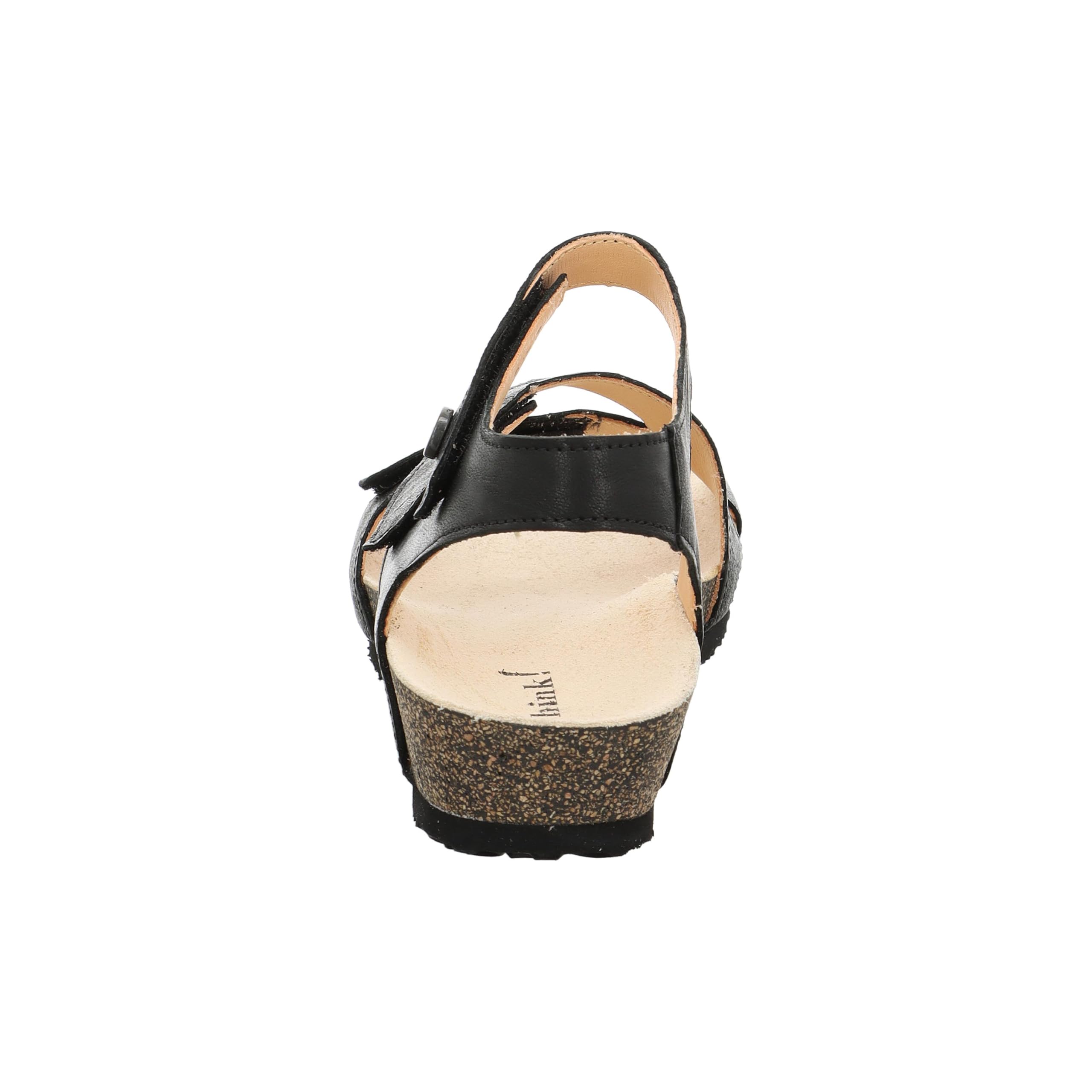 Think Dumia sandale femme 38 EU noir cuir confort