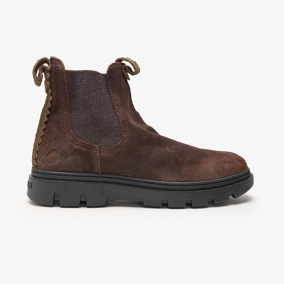 Satorisan Unalome Chelsea bottines cuir marron walnut