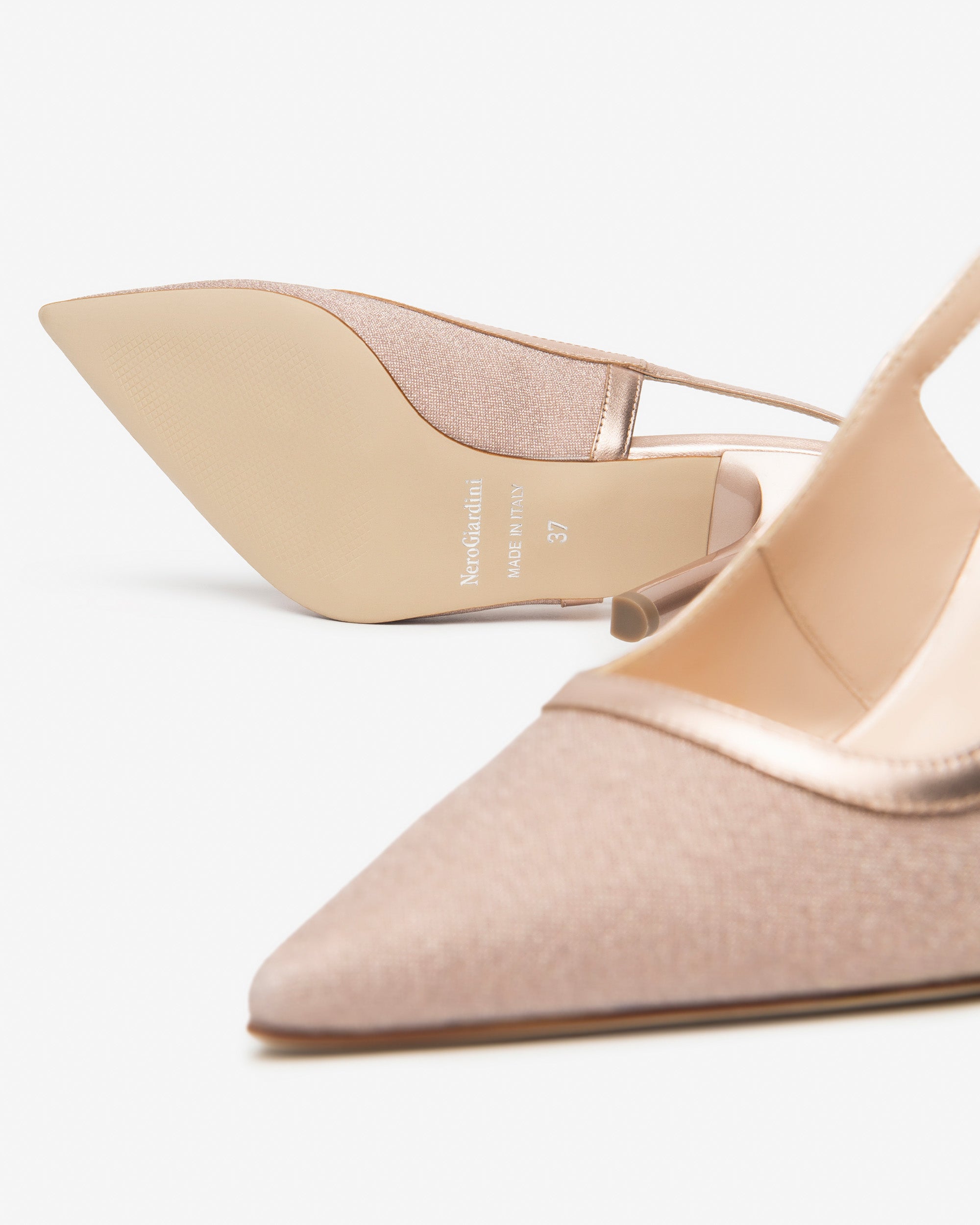 NeroGiardini Slingbacks femme tissu cuir cérémonie