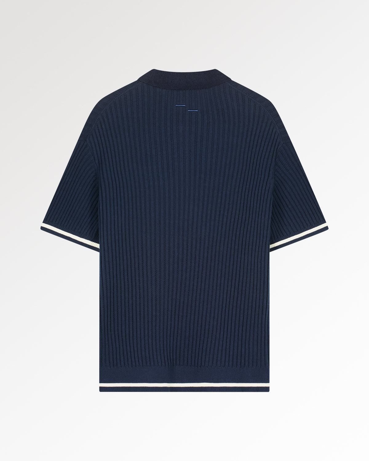 Filling Pieces Knit Polo Boucle polo Maritime Blue coton