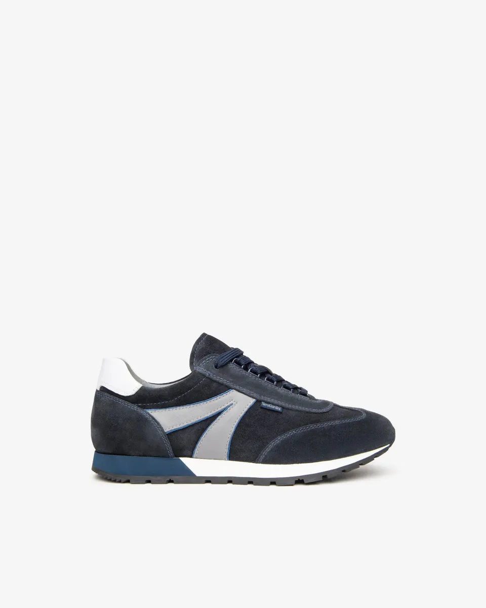 NeroGiardini Sneakers Homme Cuir Velours Bicolore