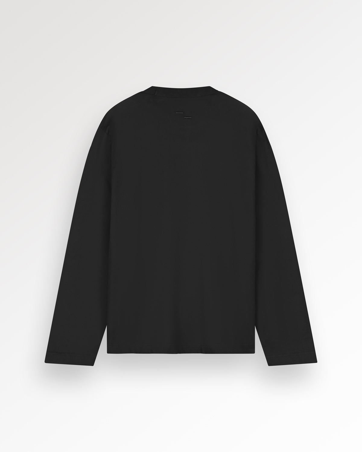 Filling Pieces Boxy Longsleeve Noir Coton Bio Brodé