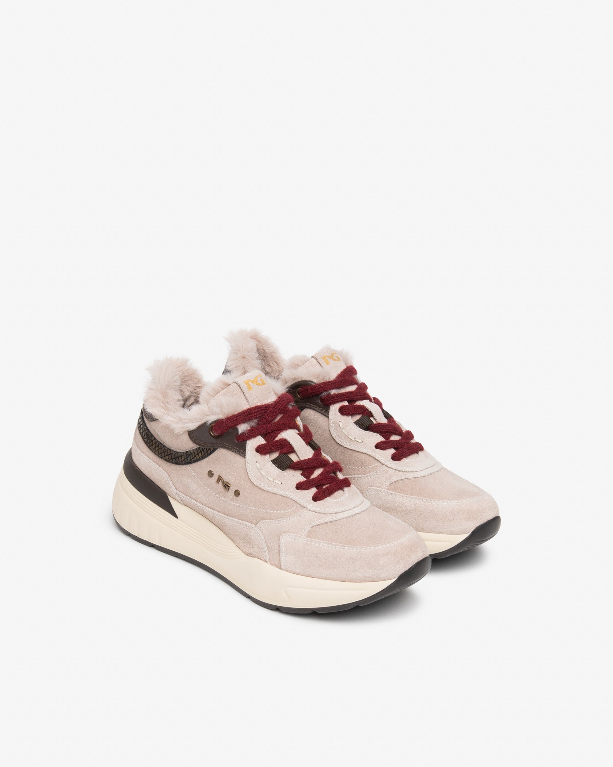 NeroGiardini Sneakers daim cuir femme hiver 60 mm
