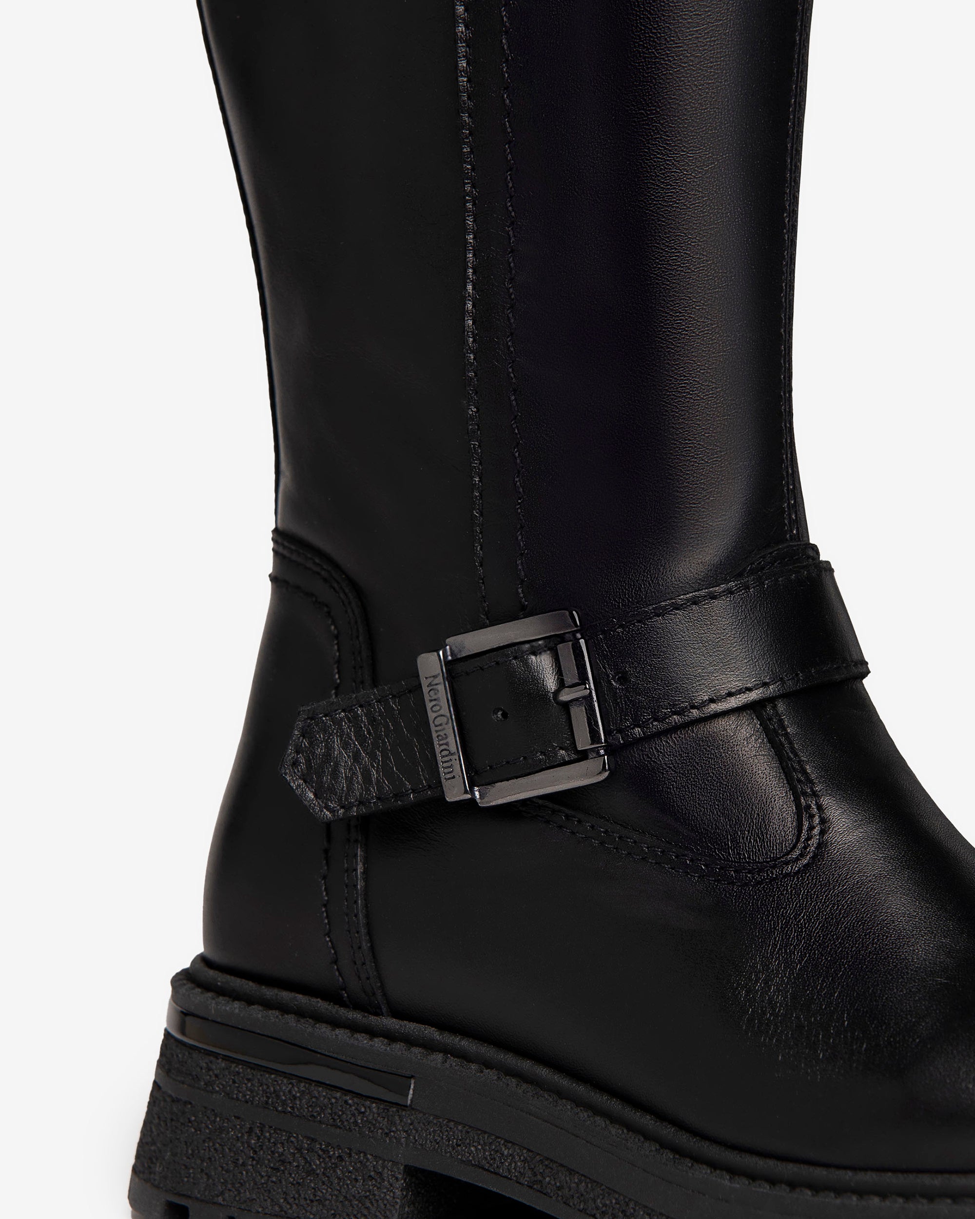 NeroGiardini Bottes Teens Fille Cuir Zip DryGo