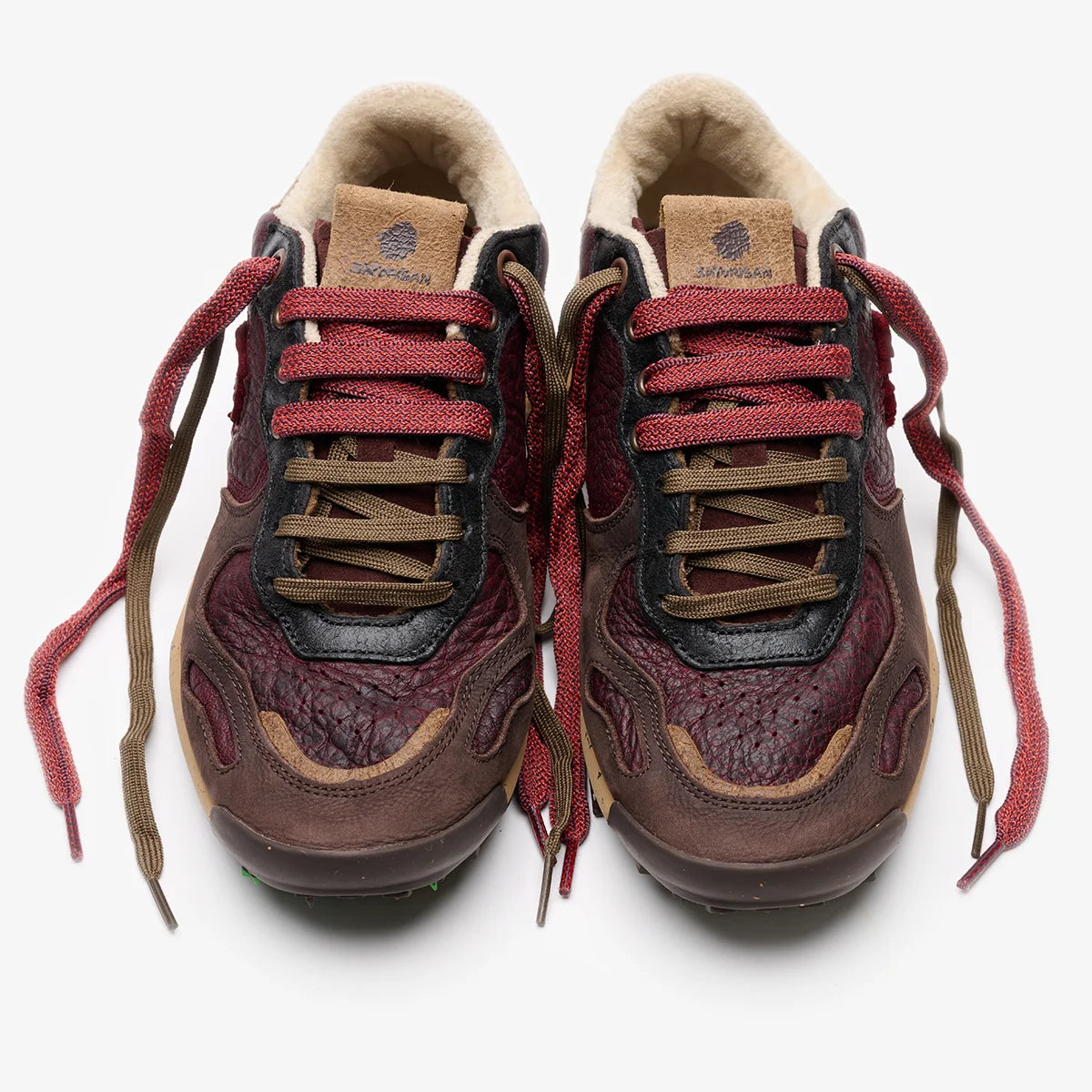Satorisan Chacrona Pull Up Mahogany Red baskets cuir homme