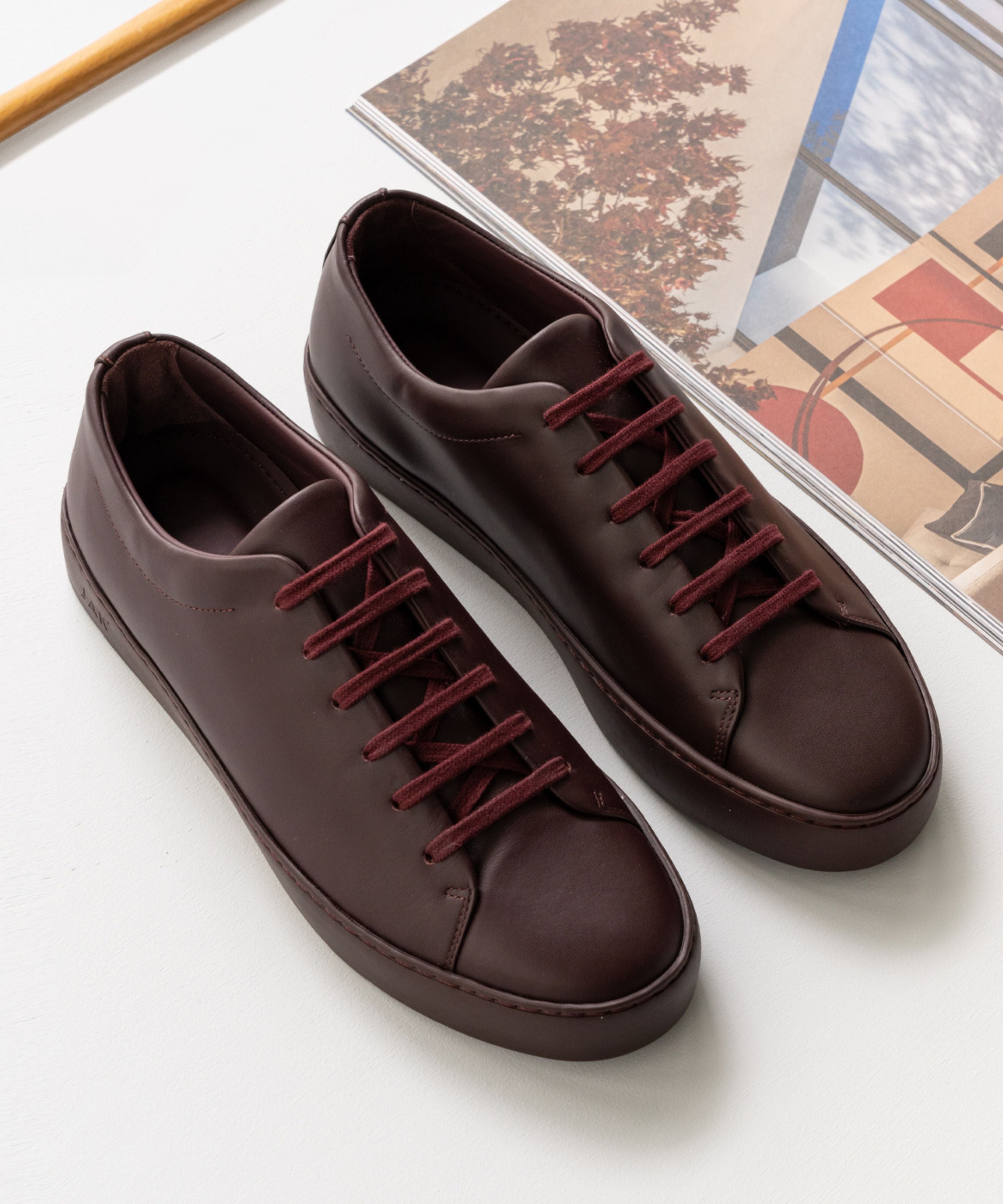 JAK Royal Vino sneakers cuir bordeaux