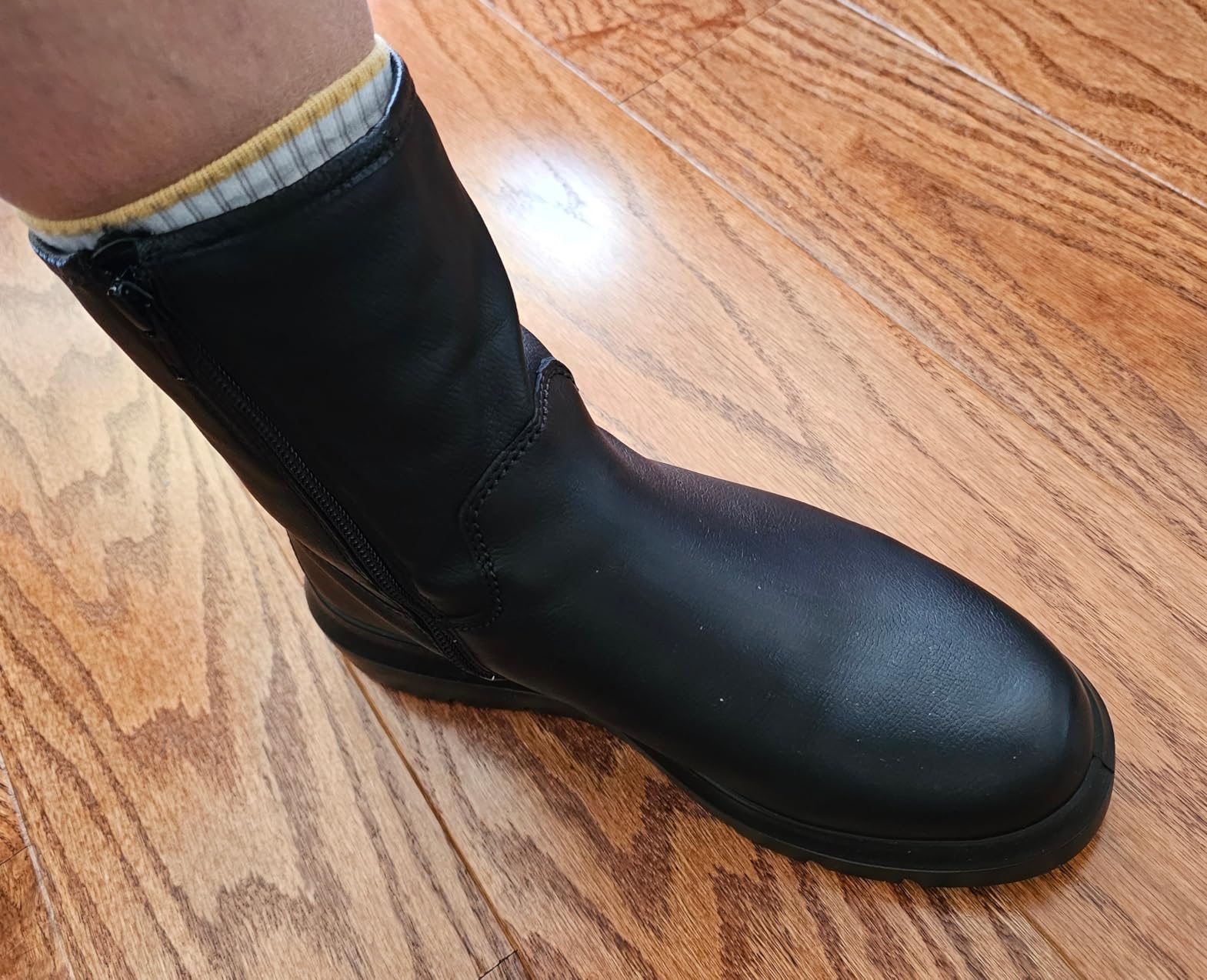 ECCO Nouvelle boots femme noir blanc cuir 35 EU