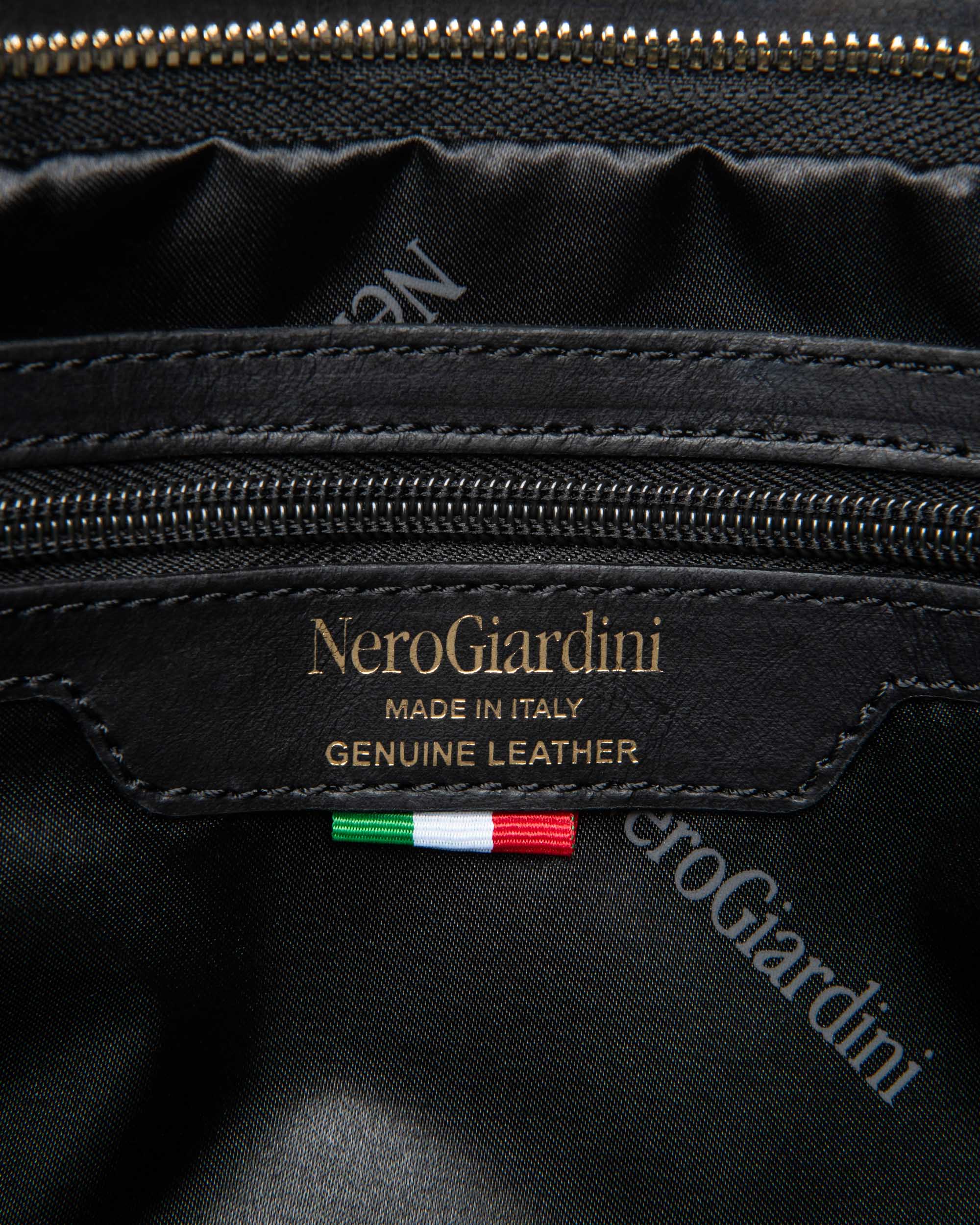 Nerogiardini Sacs Épaule Femme Cuir Drapé Zip