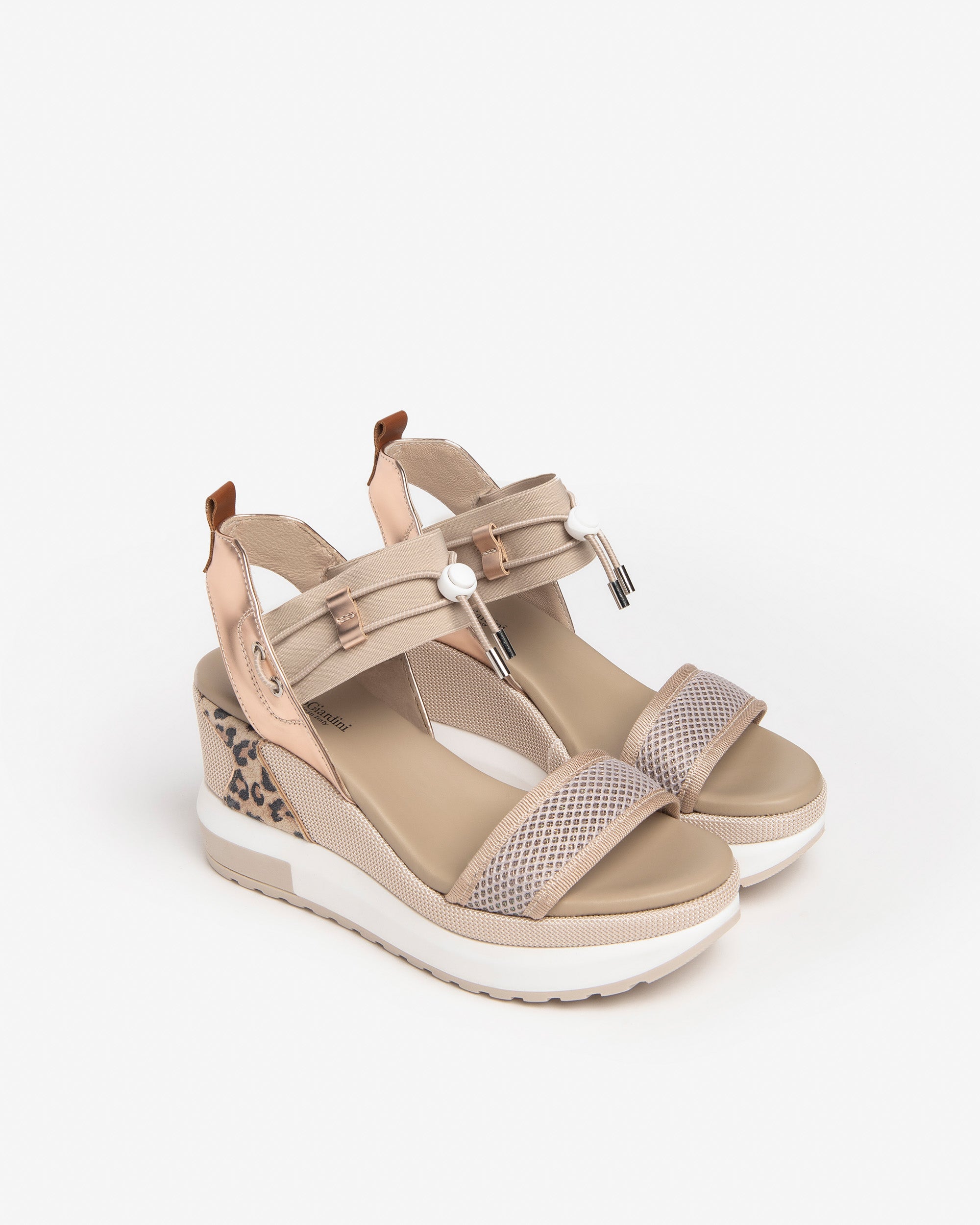 NeroGiardini Sandales Femme Toile Compensées 40 mm