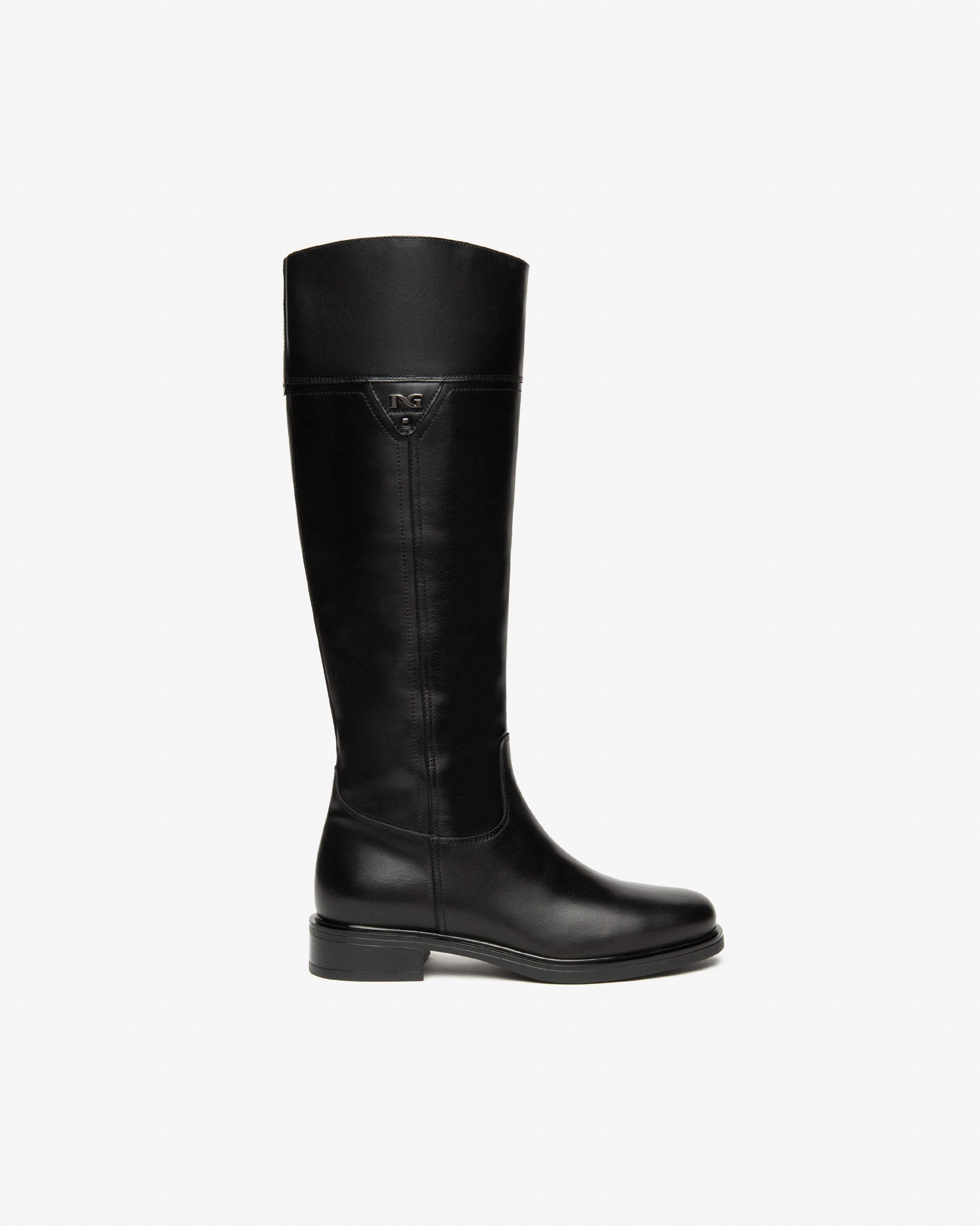NeroGiardini Bottes Femme Cuir Talon Bloc 30 mm Zip