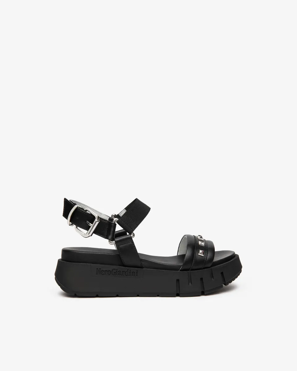 Nerogiardini Sandales Femme Cuir Été Confort Ville
