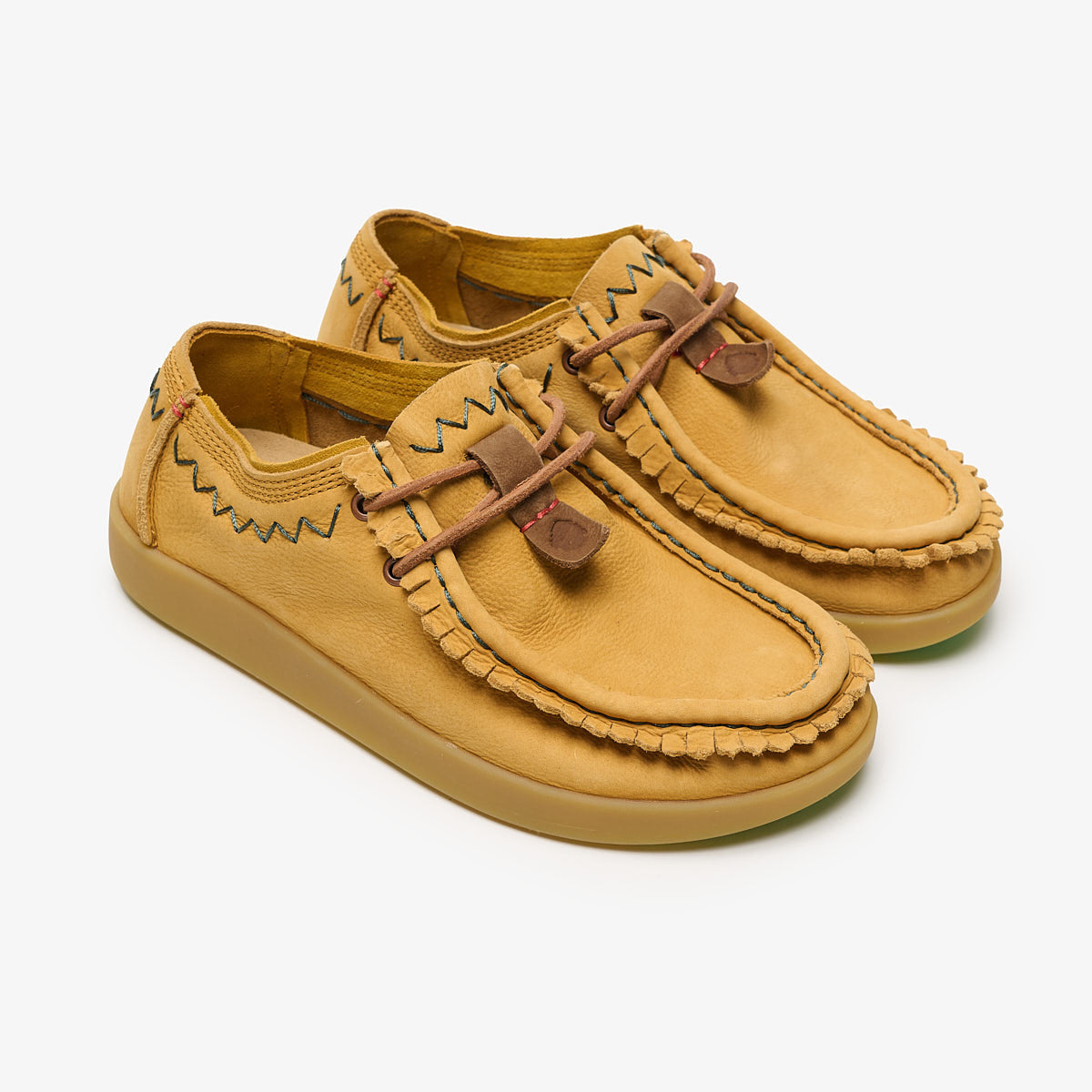Satorisan Kwahu Rustic mocassins cuir marron cacahuète