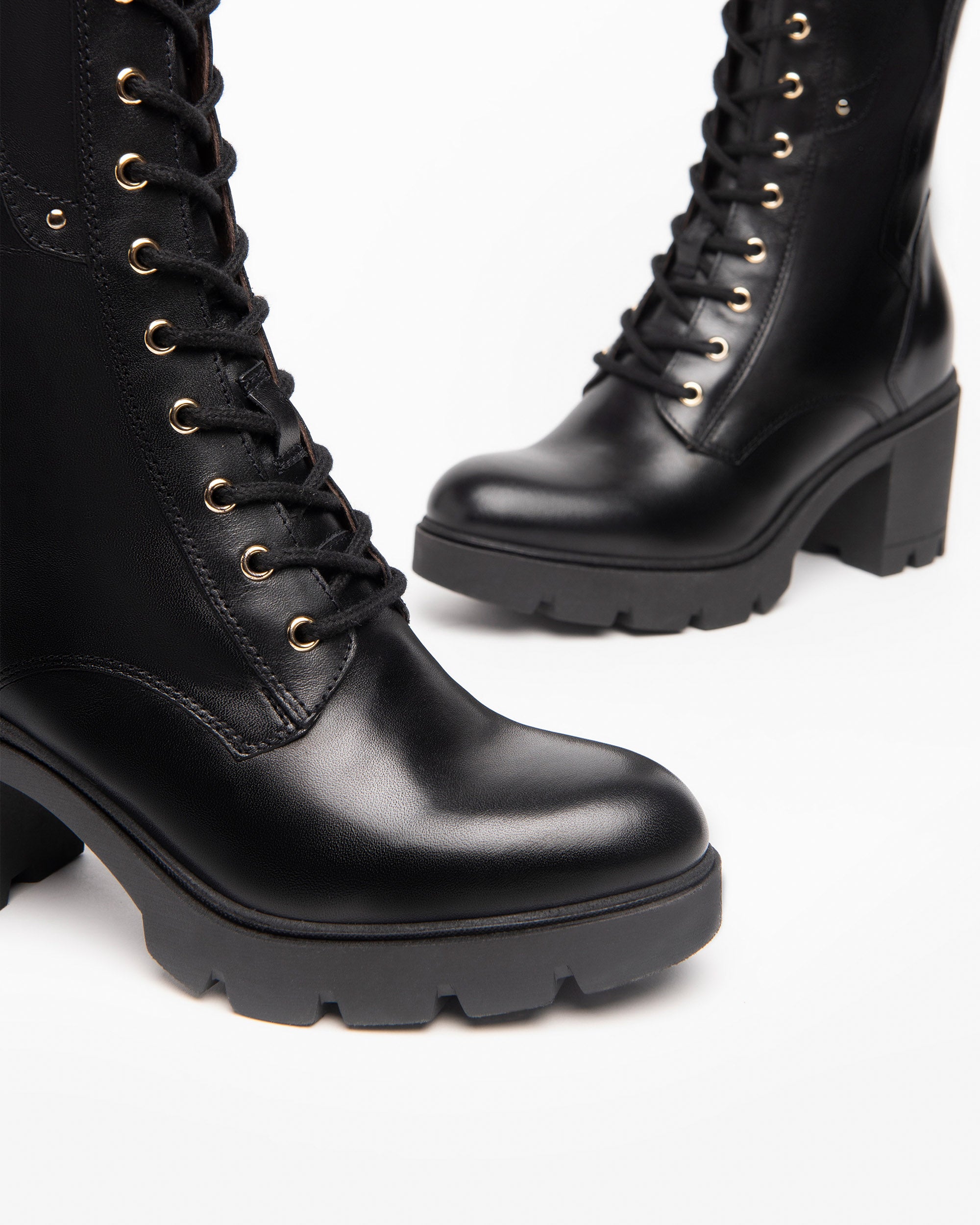 NeroGiardini Bottes femme cuir hiver haute