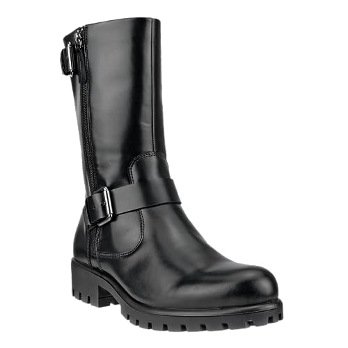 Ecco Modtray Boots Femme 35 EU Noir Cuir Motarde