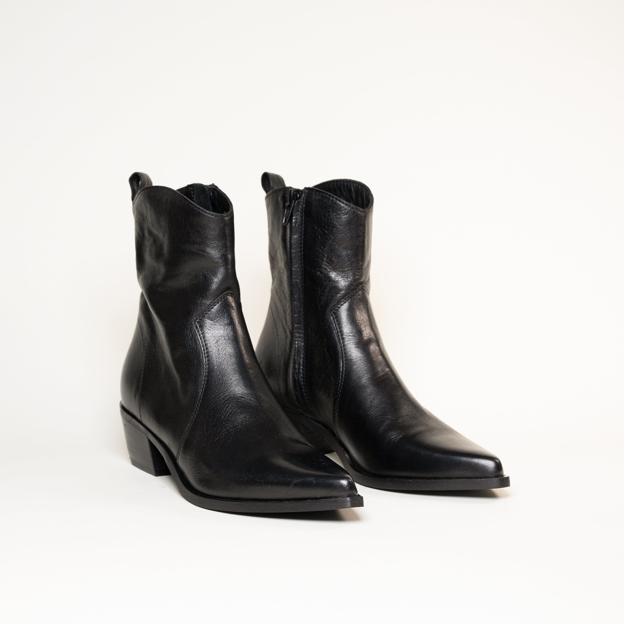 SMR Nirvana Nero E1454E5 bottines cuir noir talon 5 cm