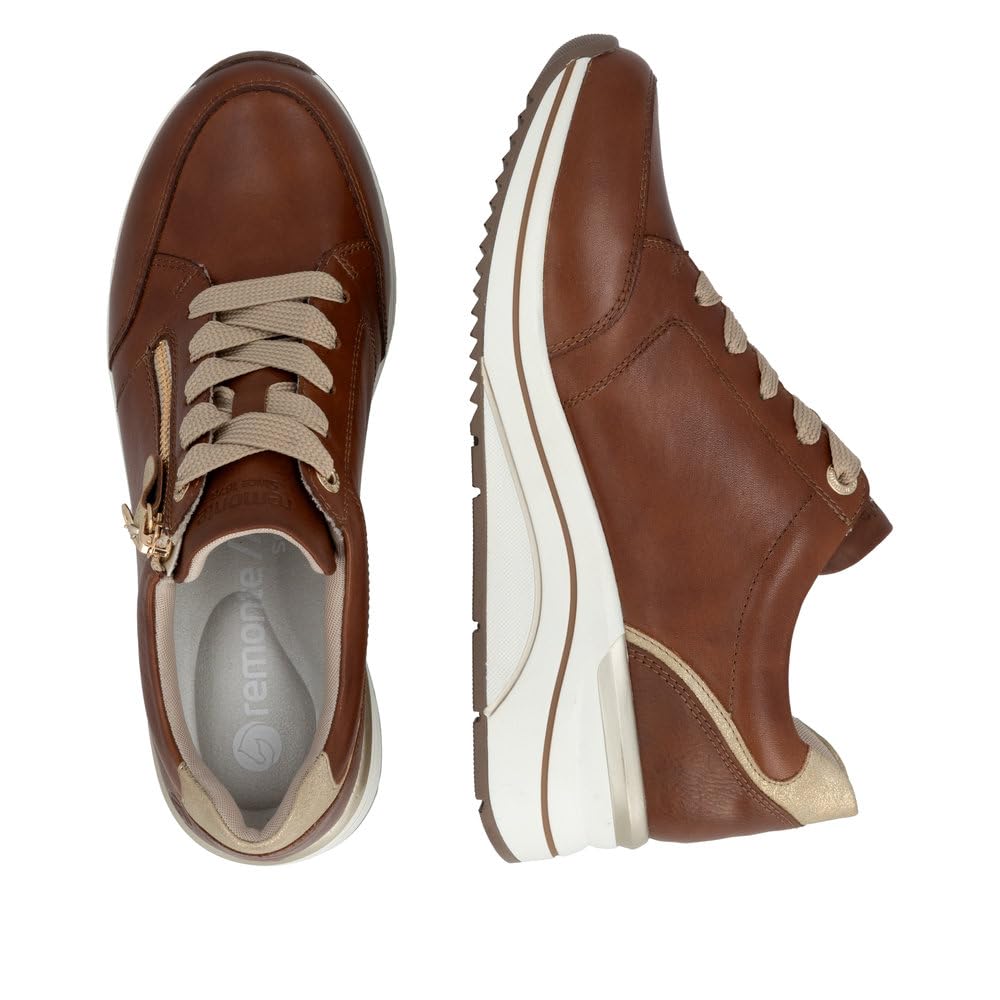 Remonte D0T03 Basket Femme Beige Cuir Velours