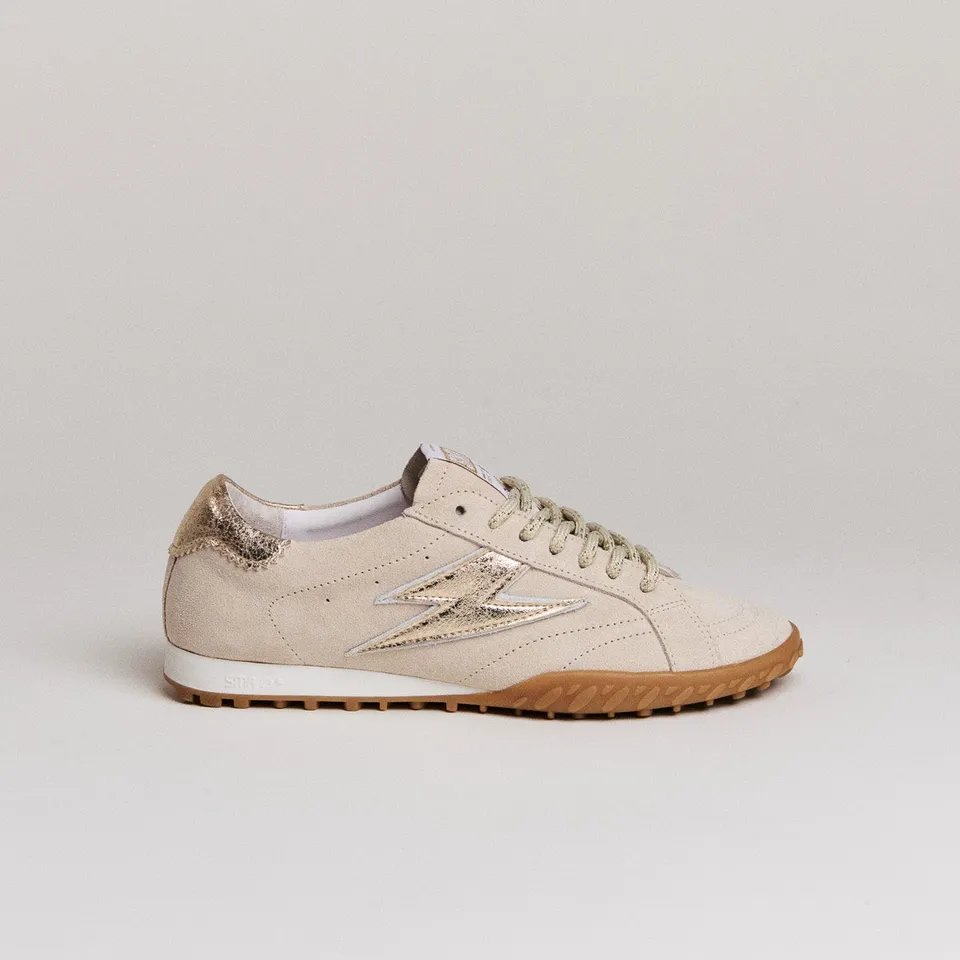SMR Mary D614 baskets beige or daim semelle crantée