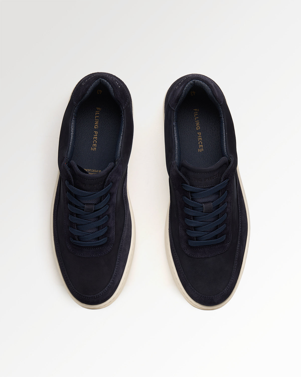 Filling Pieces Mondo Suede Grain sneakers cuir bleu marine Navy