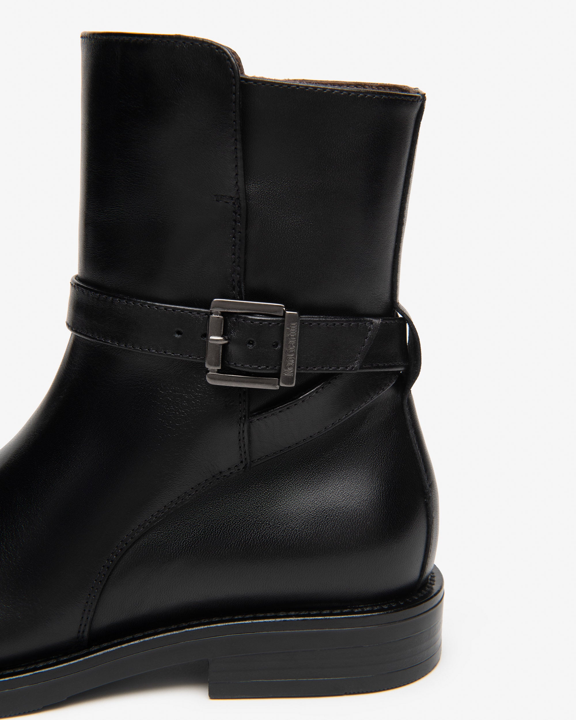 NeroGiardini Bottines Femme Cuir Zip Talon Bloc 30 mm