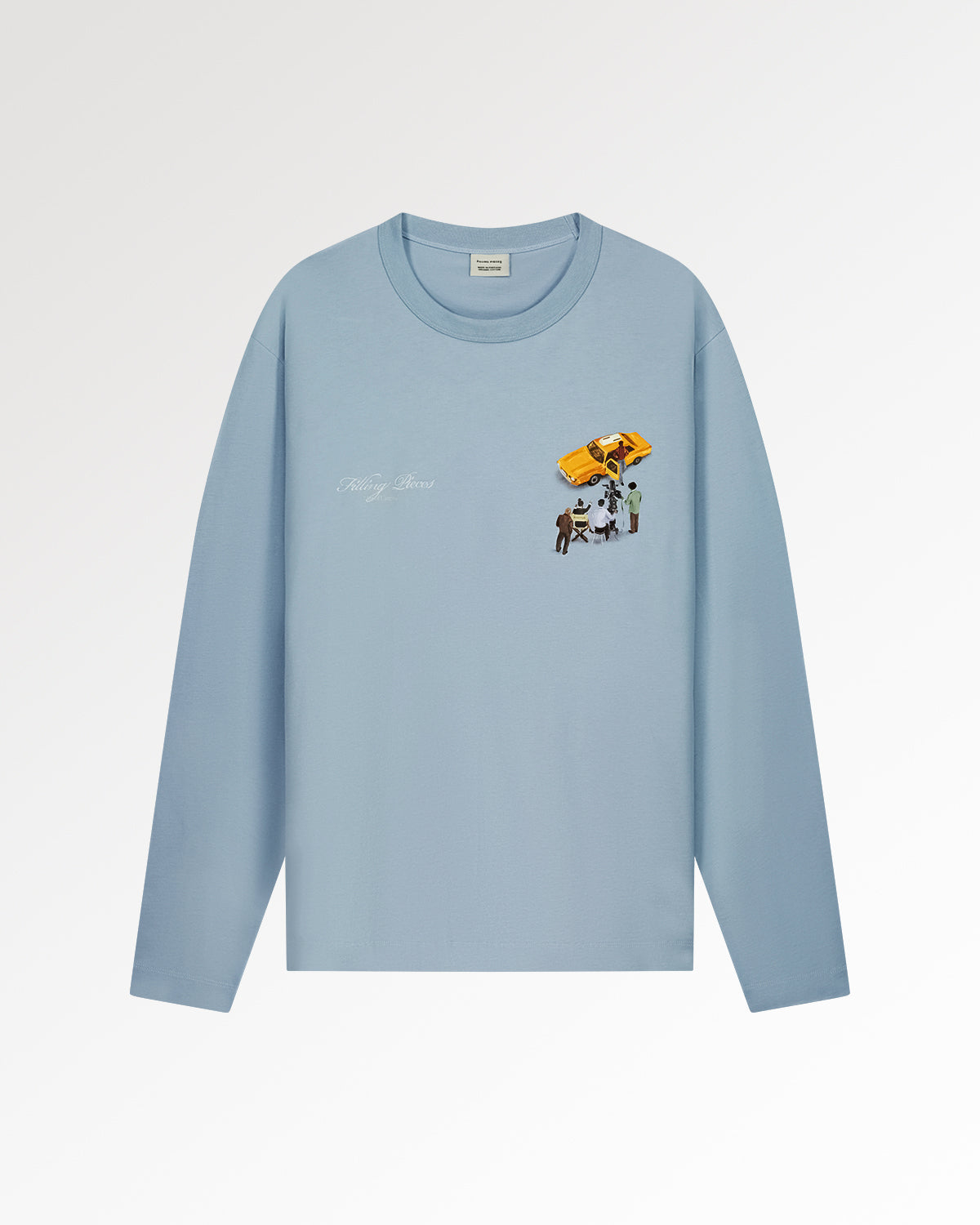 Filling Pieces Film Set T-shirt manche longue bleu céleste coton bio