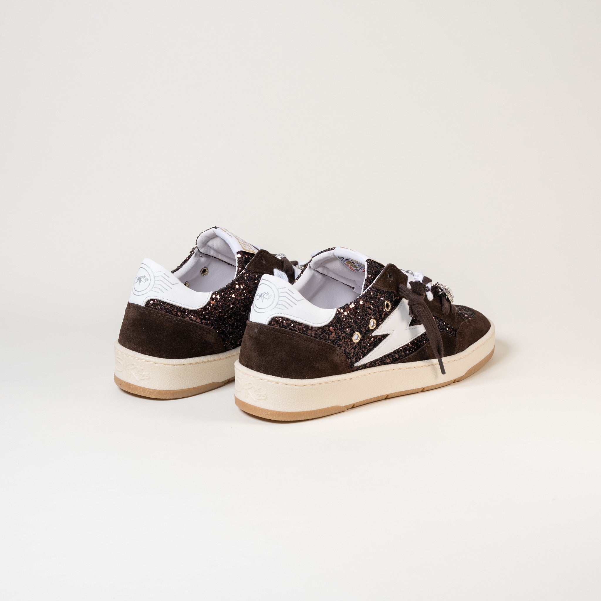 SMR Dany E196 baskets glitter marron 38