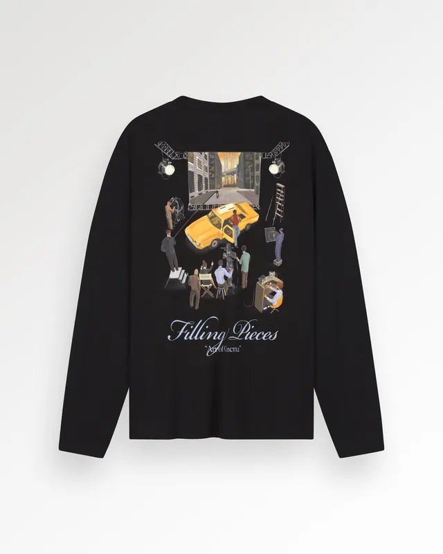 Filling Pieces Film Set t-shirt manches longues noir coton bio