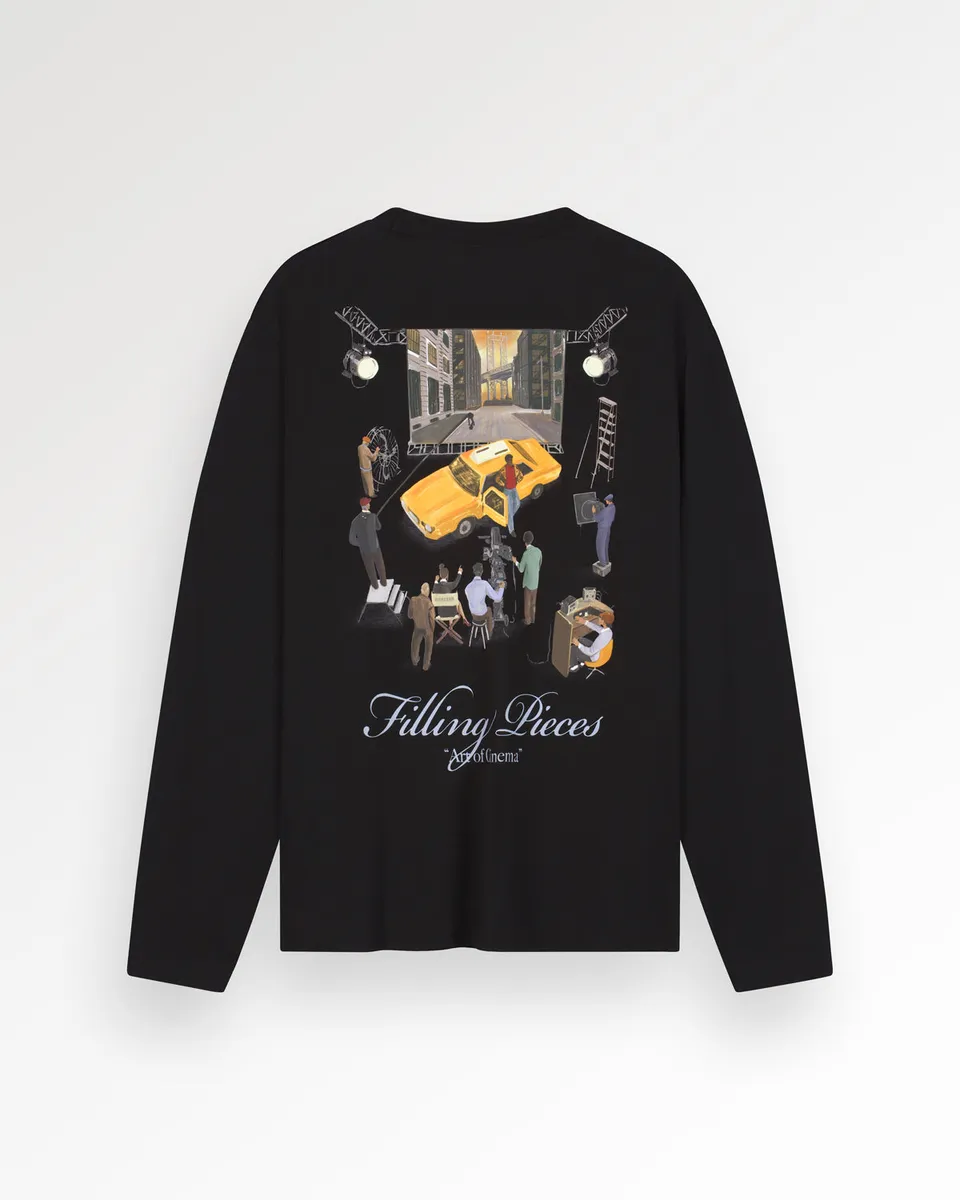 Filling Pieces Film Set t-shirt manches longues noir coton bio