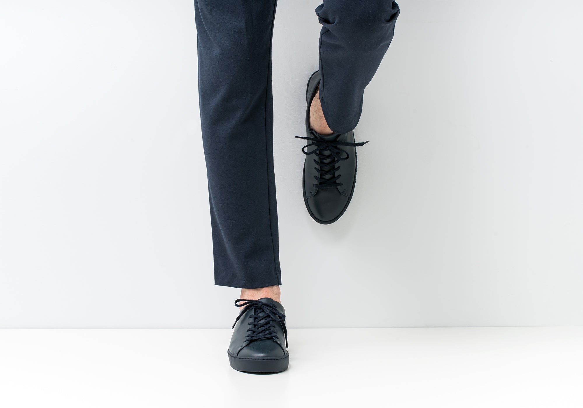 JAK Royal sneakers bleu foncé cuir pleine fleur