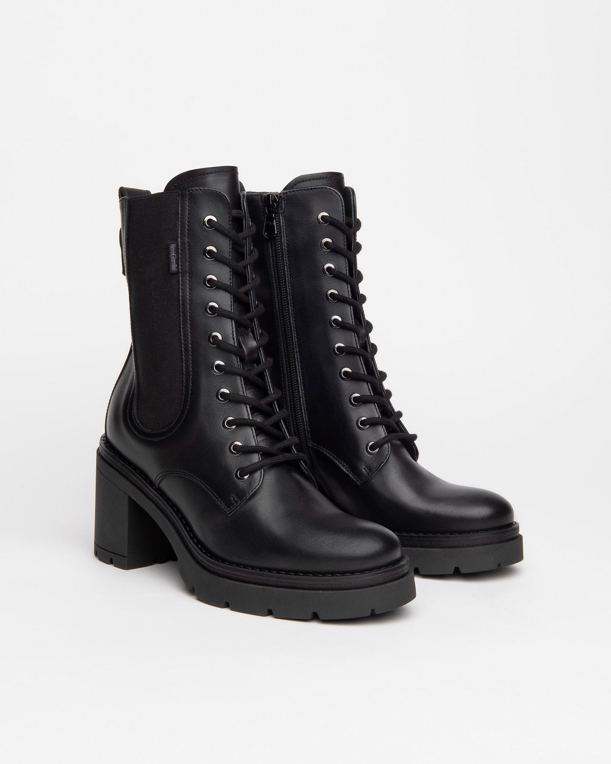 Nerogiardini Bottines Motardes Femme Cuir Hiver