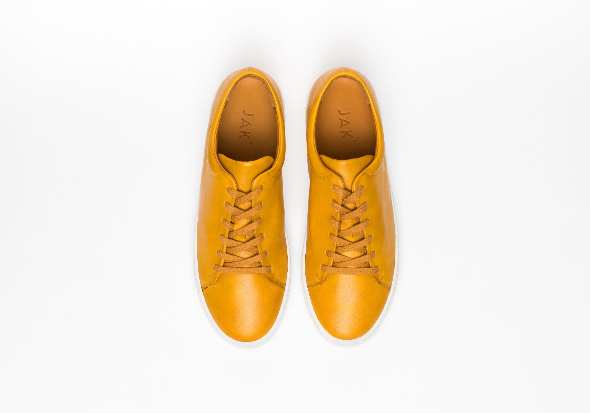 JAK Royal Mustard baskets cuir moutarde