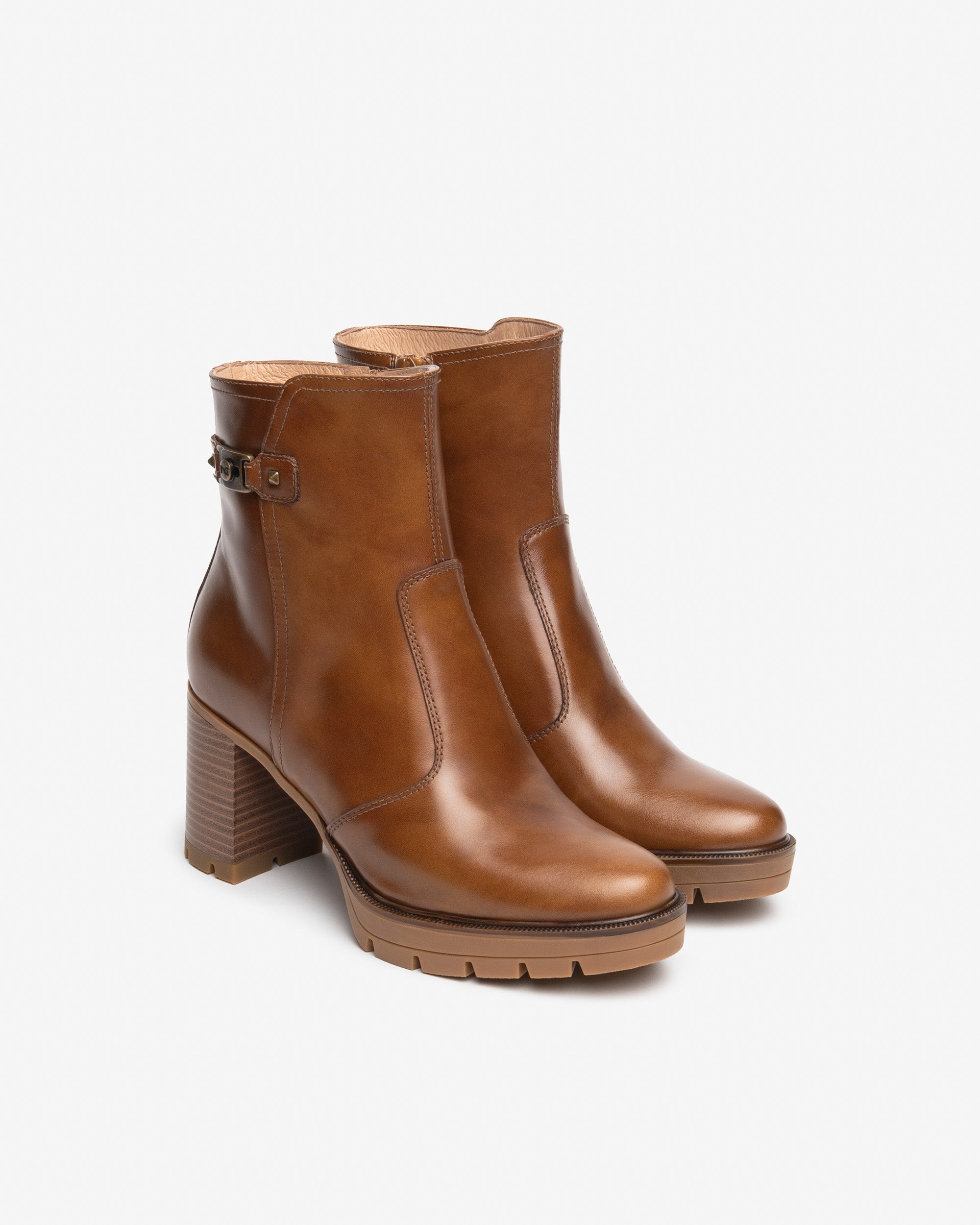Nerogiardini Bottines cuir femme plateforme talon 80 mm