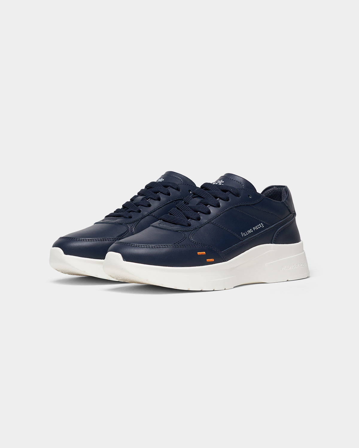 Filling Pieces Jet Runner Sneakers cuir bleu marine / blanc cassé