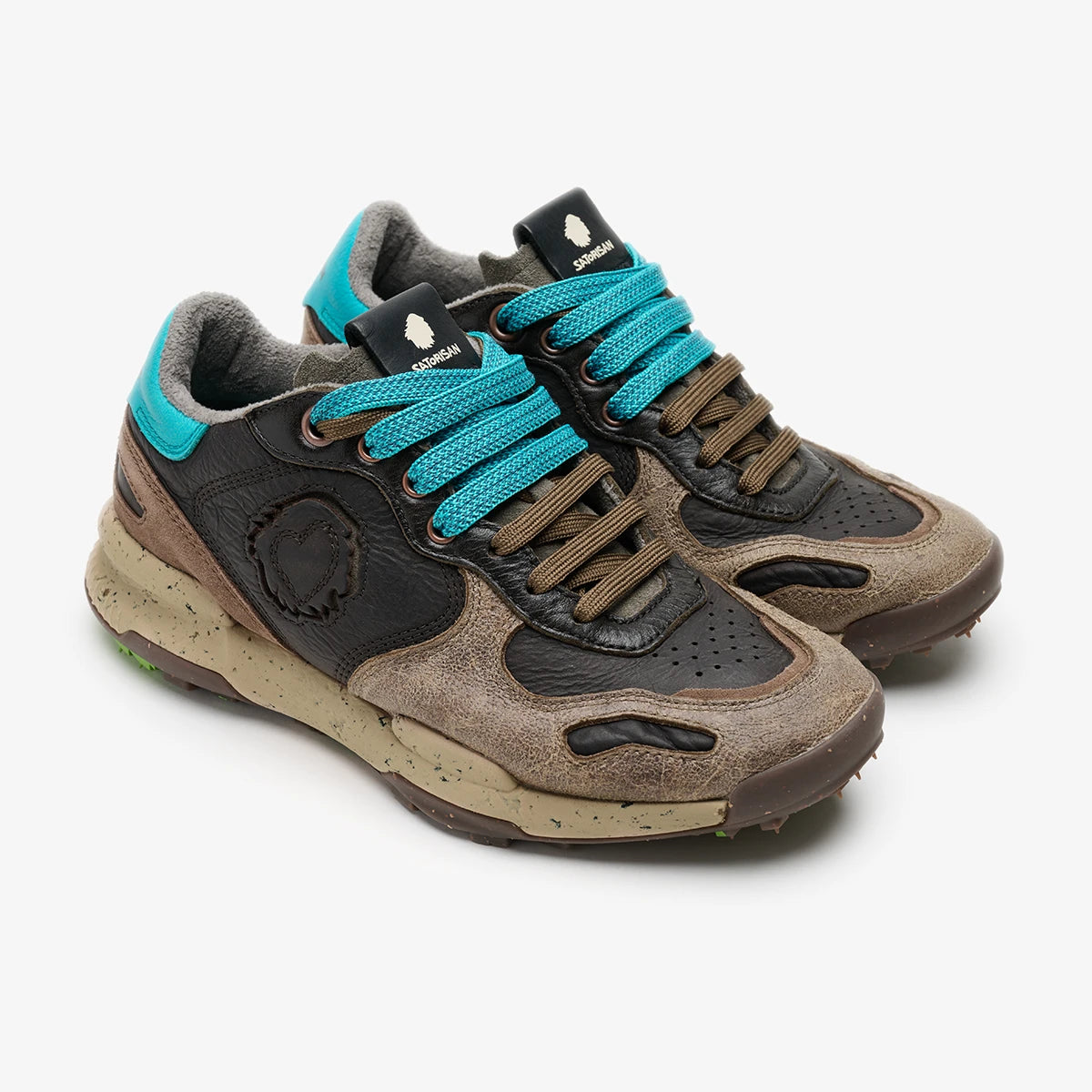 Satorisan Chacrona Pull Up baskets cuir homme Bitter Chocolate