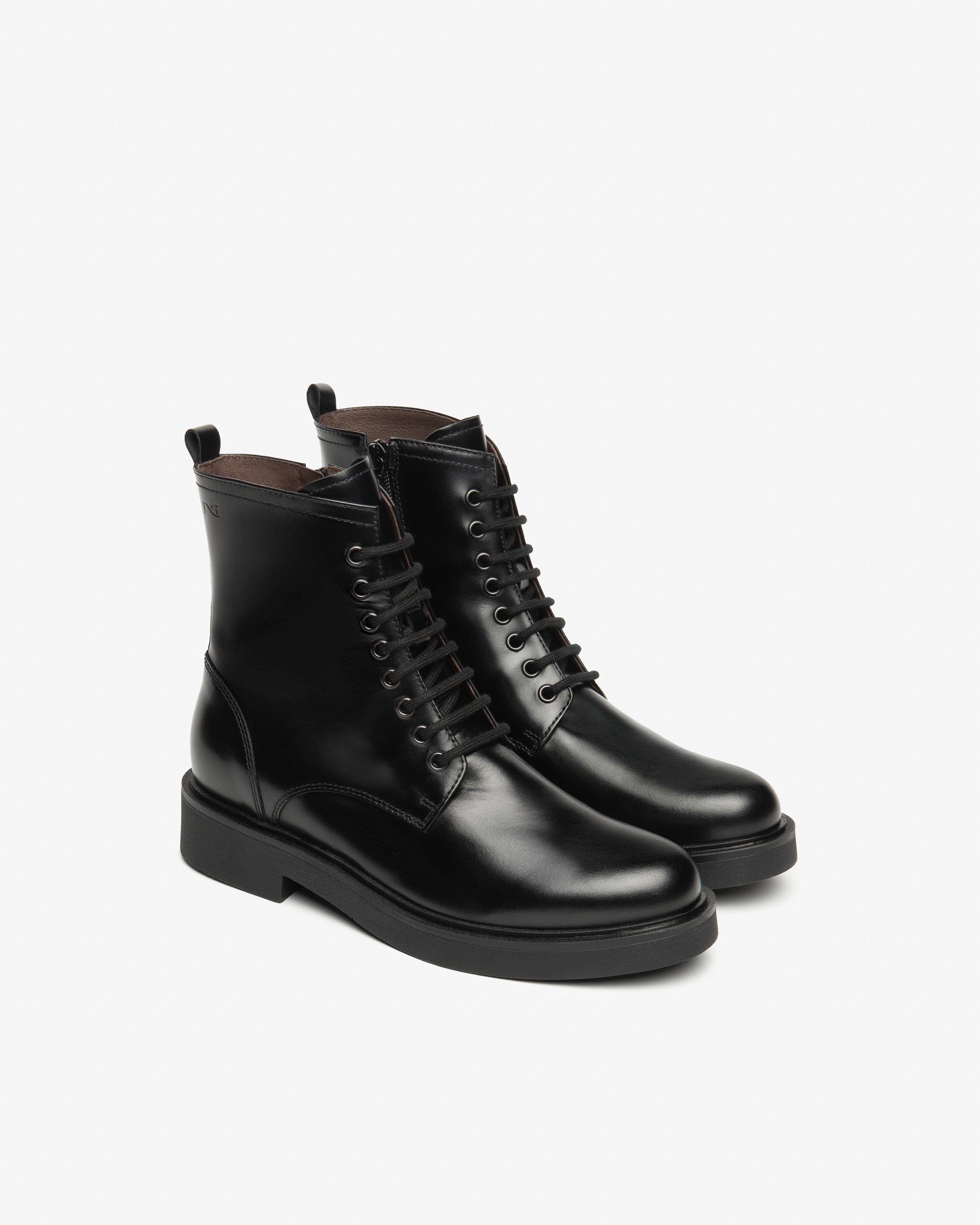 NeroGiardini Bottines Motardes Femme Cuir Rangers