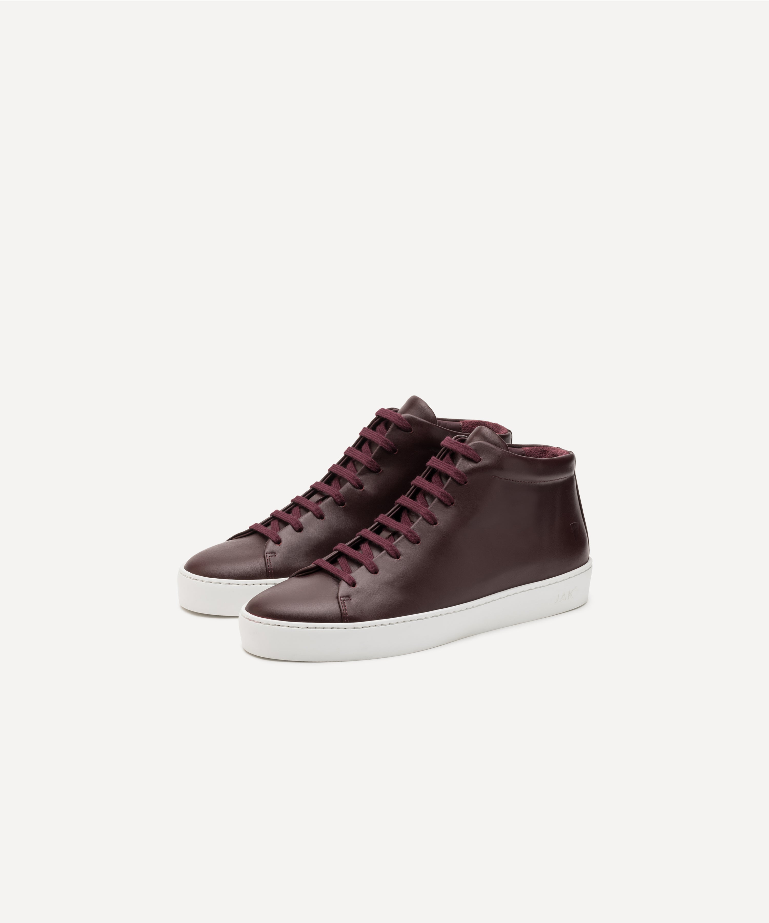 JAK Royal Hi Sneakers Montantes Cuir Bordeaux Vino