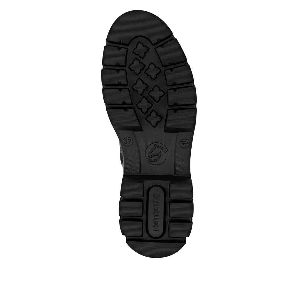 Remonte D1W82-00 bottines à lacets femme noir cuir lisse