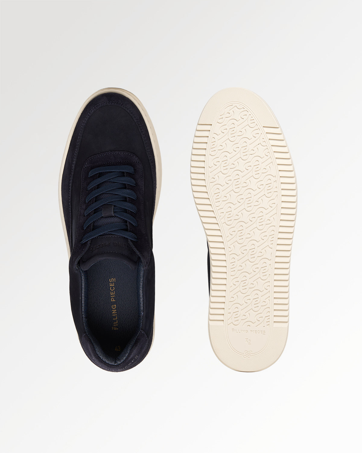 Filling Pieces Mondo Suede Grain sneakers cuir bleu marine Navy