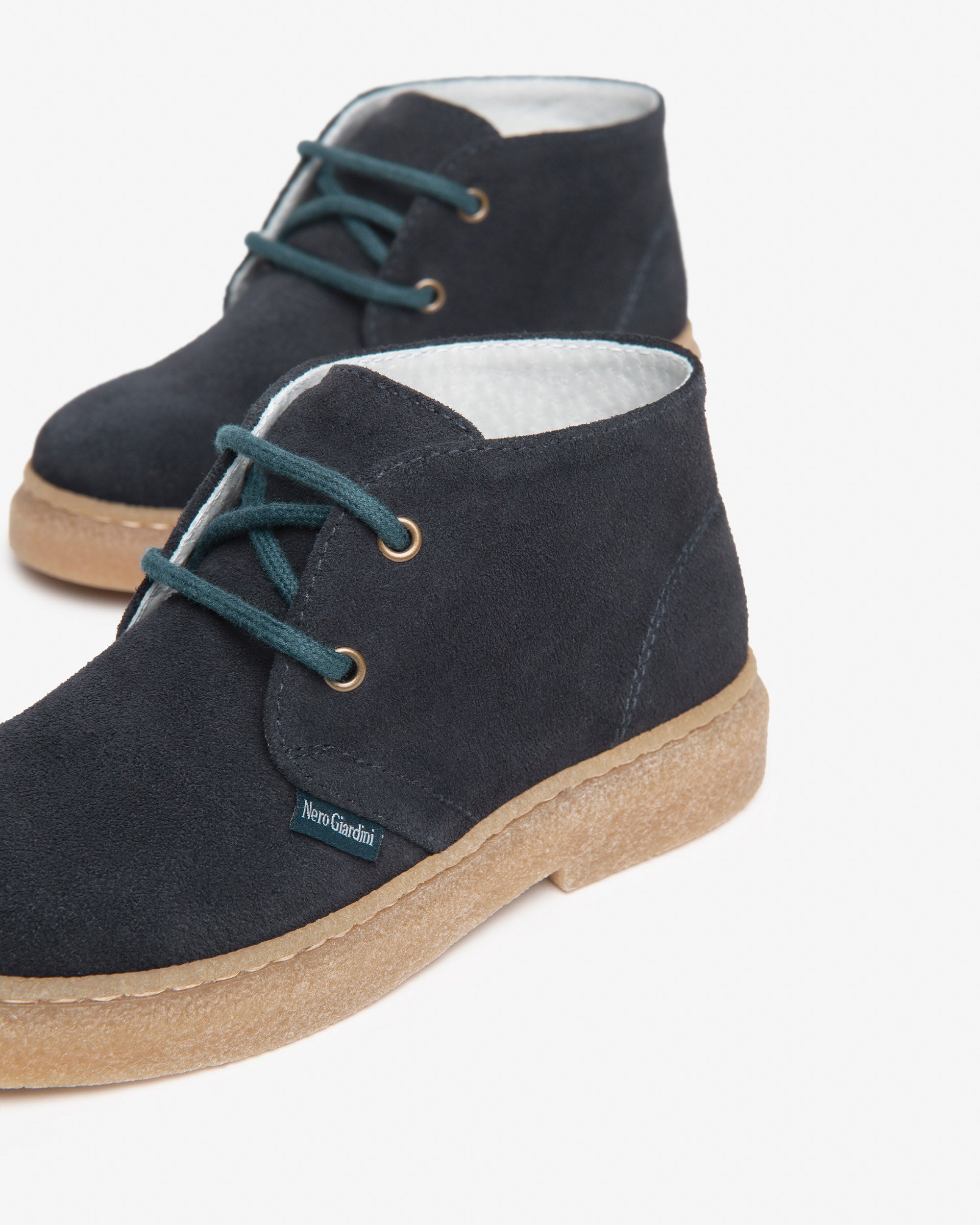 NEROGIARDINI Bottes Junior Garçon Cuir Velours Daim Pointure 28