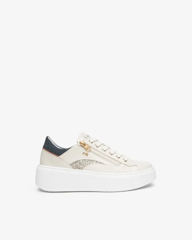 NeroGiardini Sneakers Baskets Femme Cuir Technique